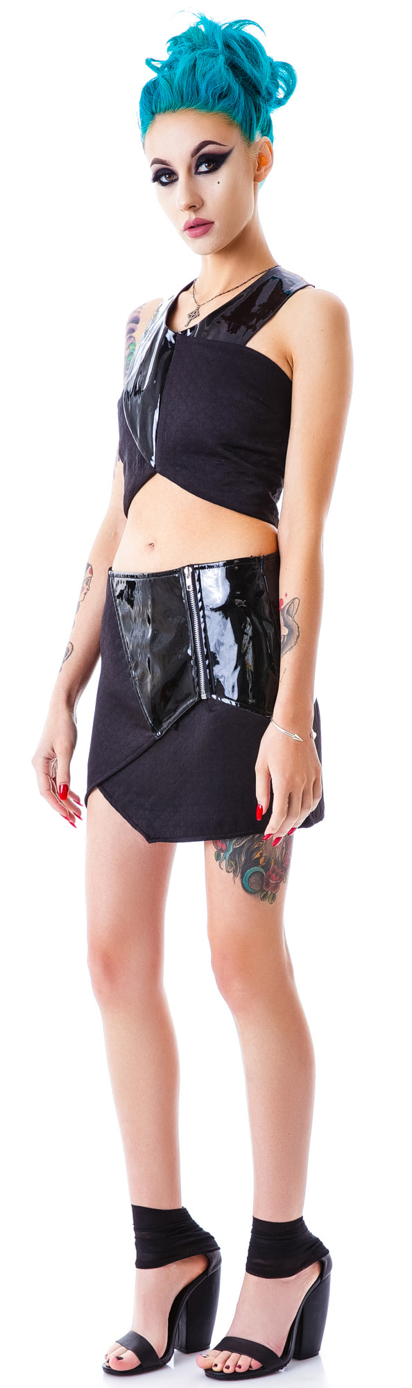 Galactica Crop Top - Black