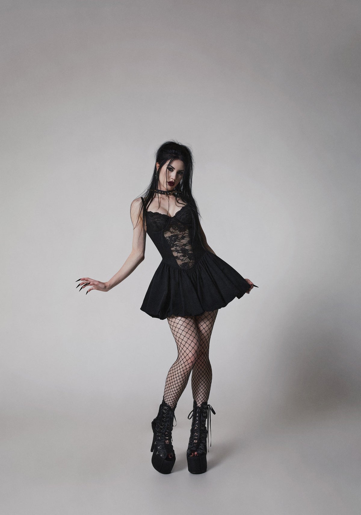 Dark Glow Lace Dress