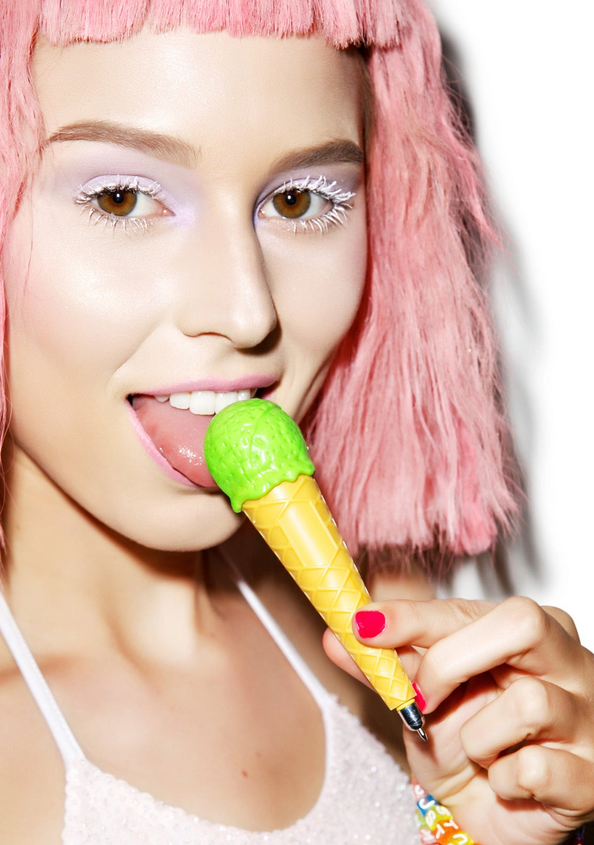 Single Scoop Ice Cream Pen - Pink