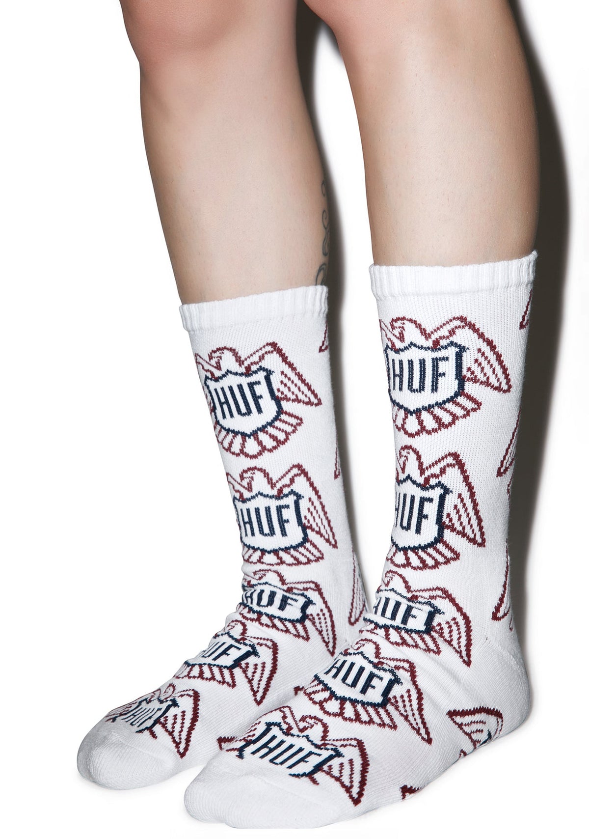 Thunderbird Crew Socks - White