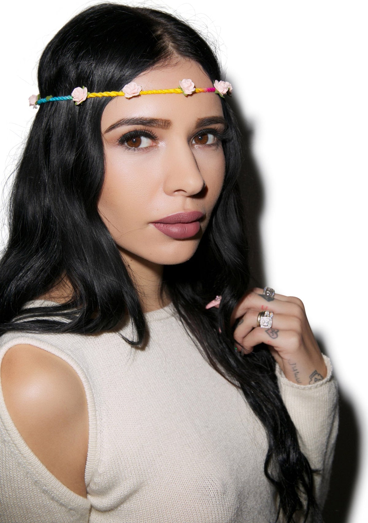 Bella Floral Headband - Pink