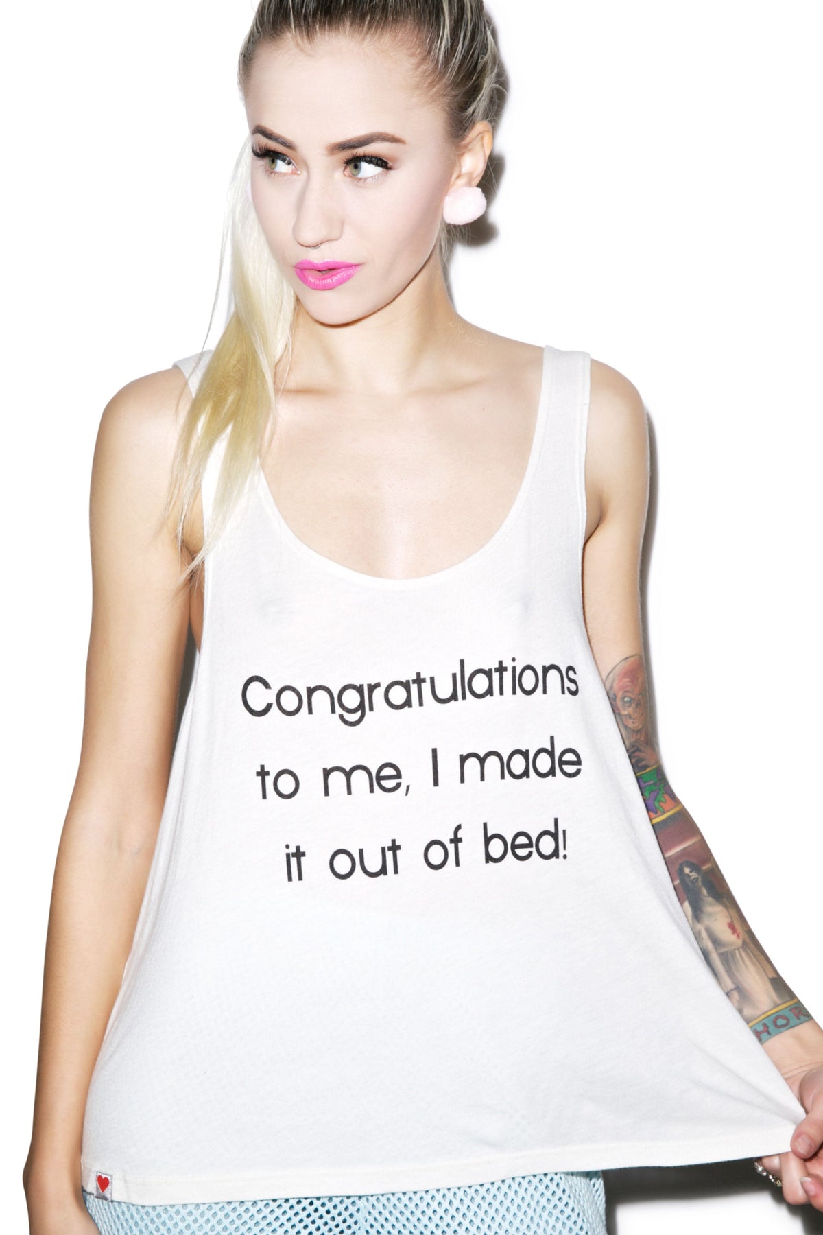 I Made It Boy Tank - White