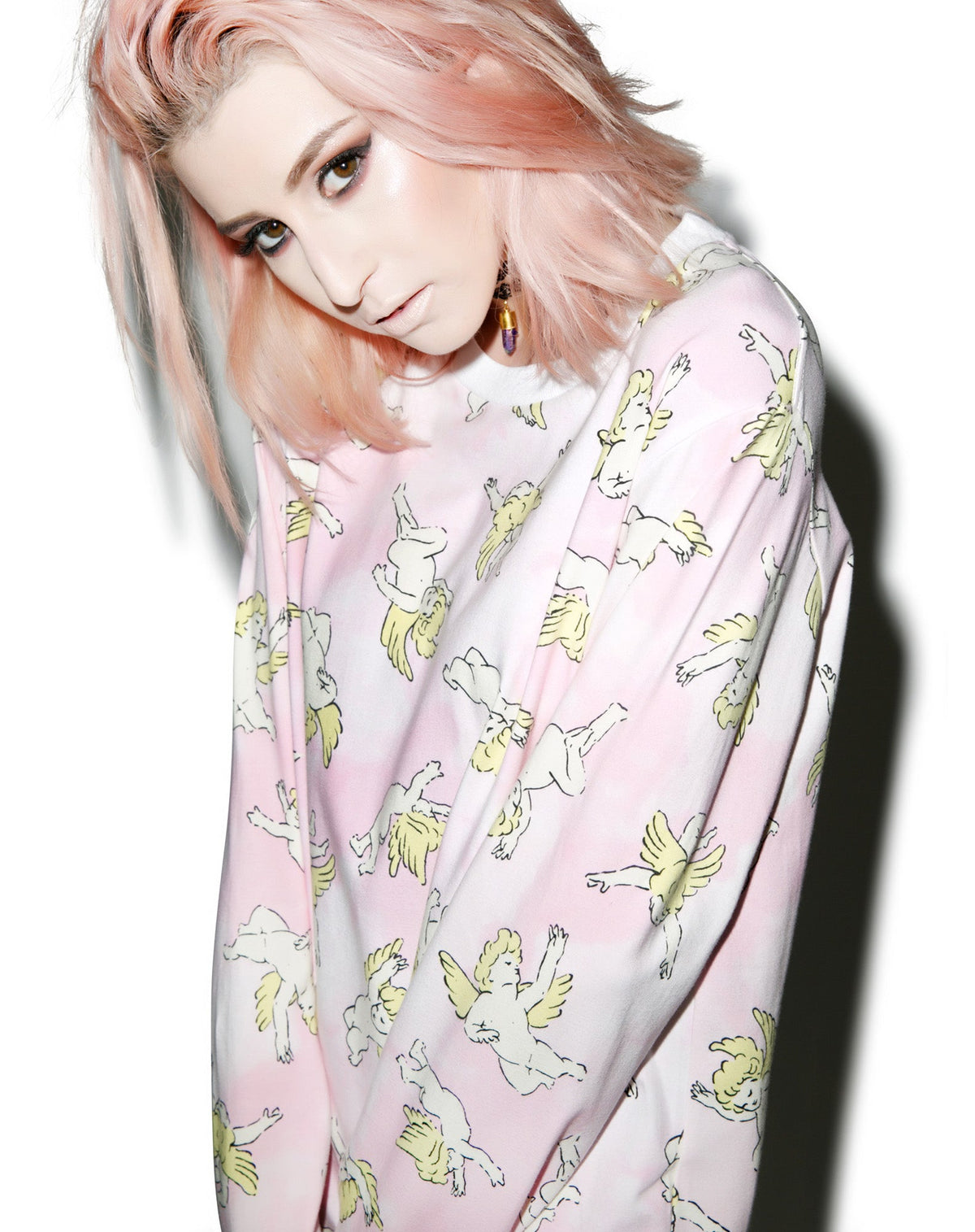 Risen Sky Long Sleeve Tee - Light Pink