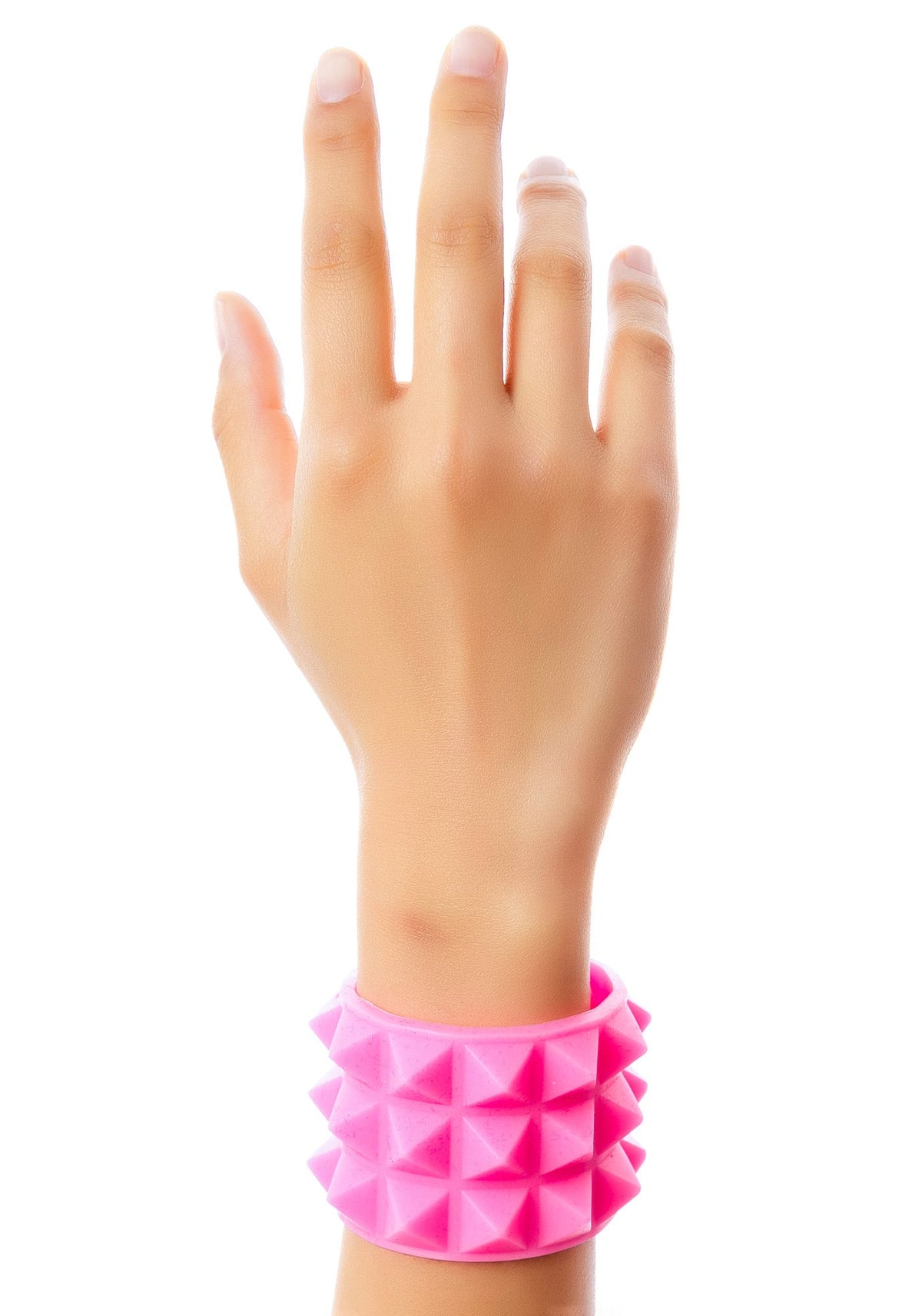 Giza Triple Pyramid Rubber Bracelet - Pink