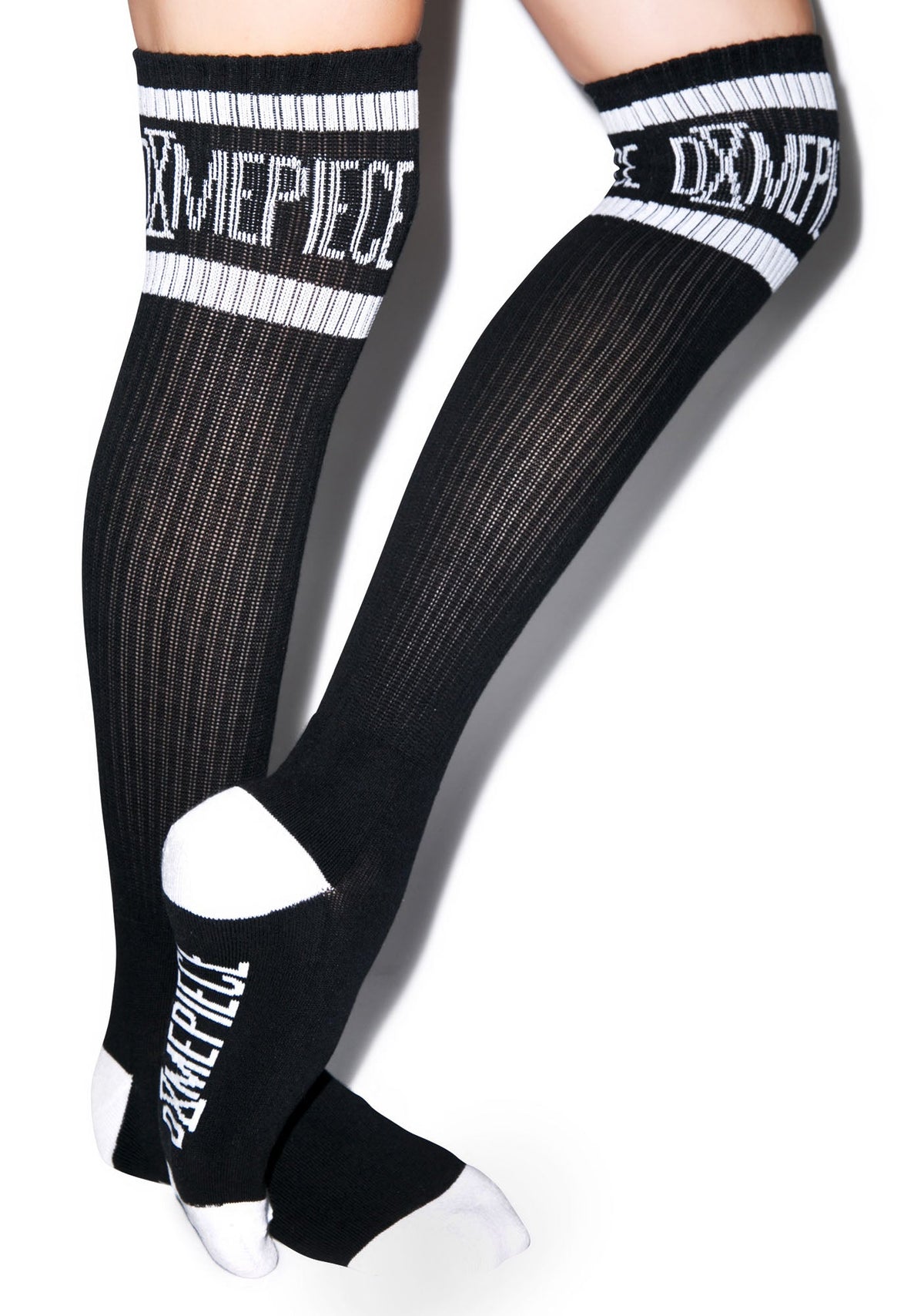 Athletic Logo Knee High Socks - White