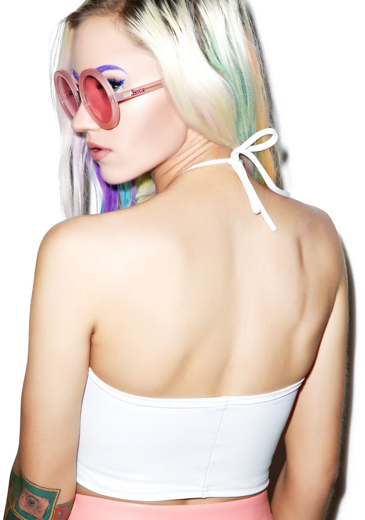 Fluff Sassy Halter - White