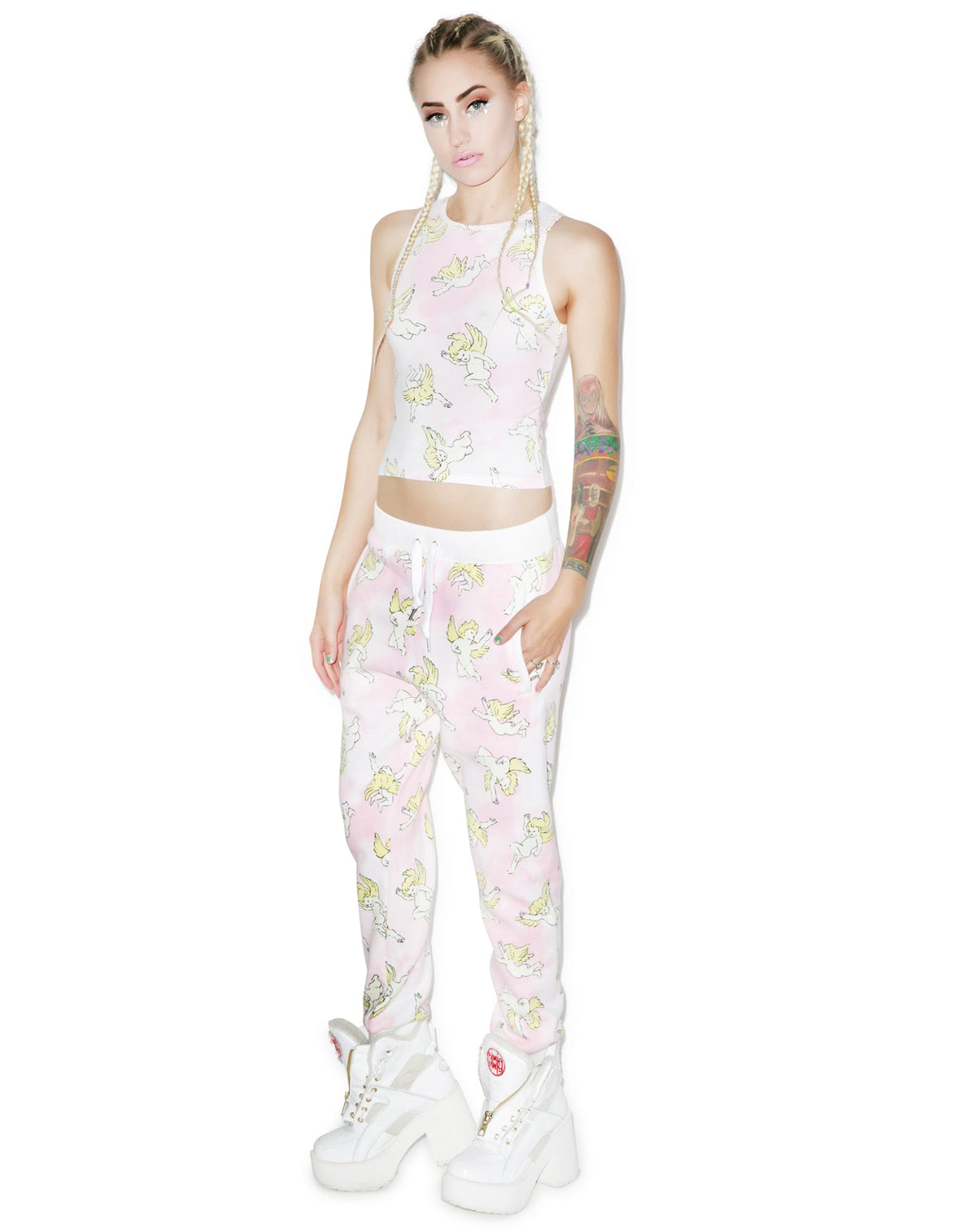 Risen Sky Sweat Pants - Light Pink