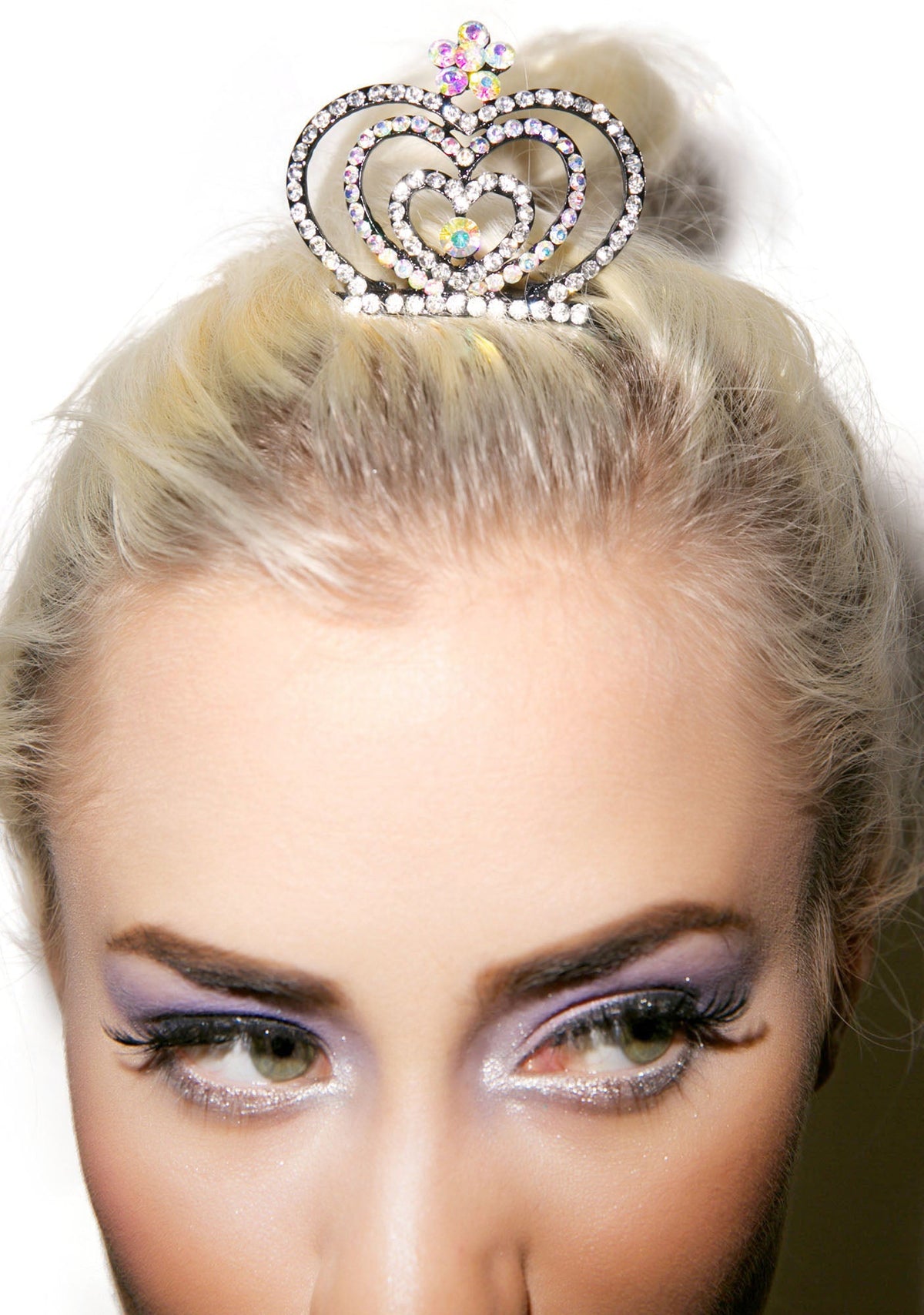 Glistining Hearts Tiara - Pink