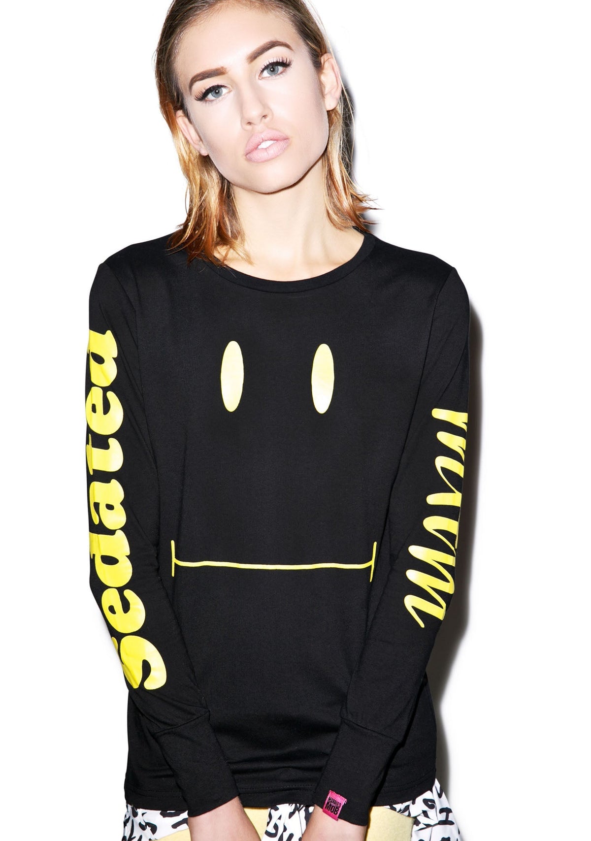Sedated Long Sleeve Tee - Yellow