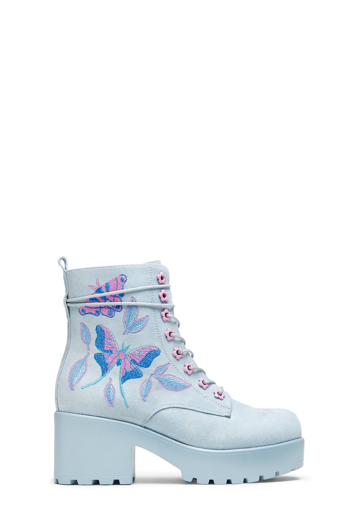 Butterfly Dune Suede Platform Military Boots