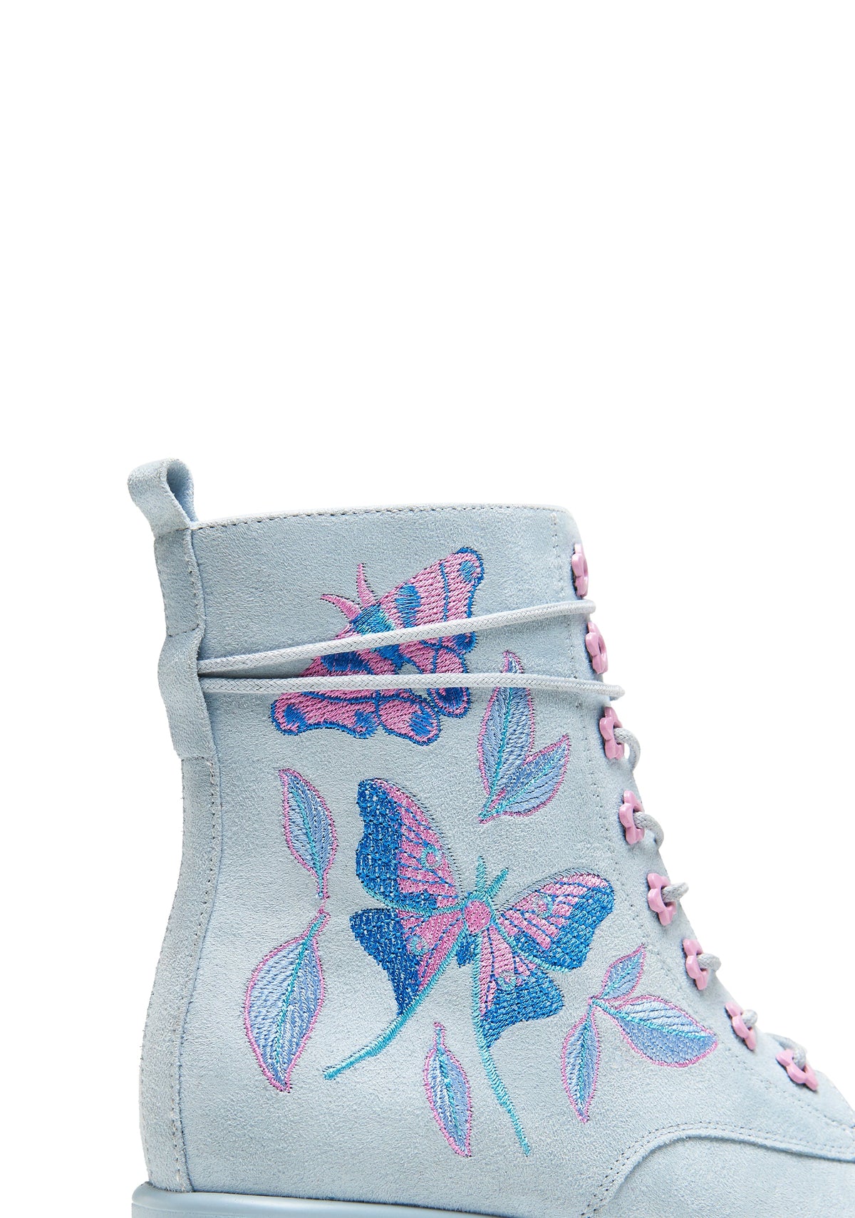 Butterfly Dune Suede Platform Military Boots