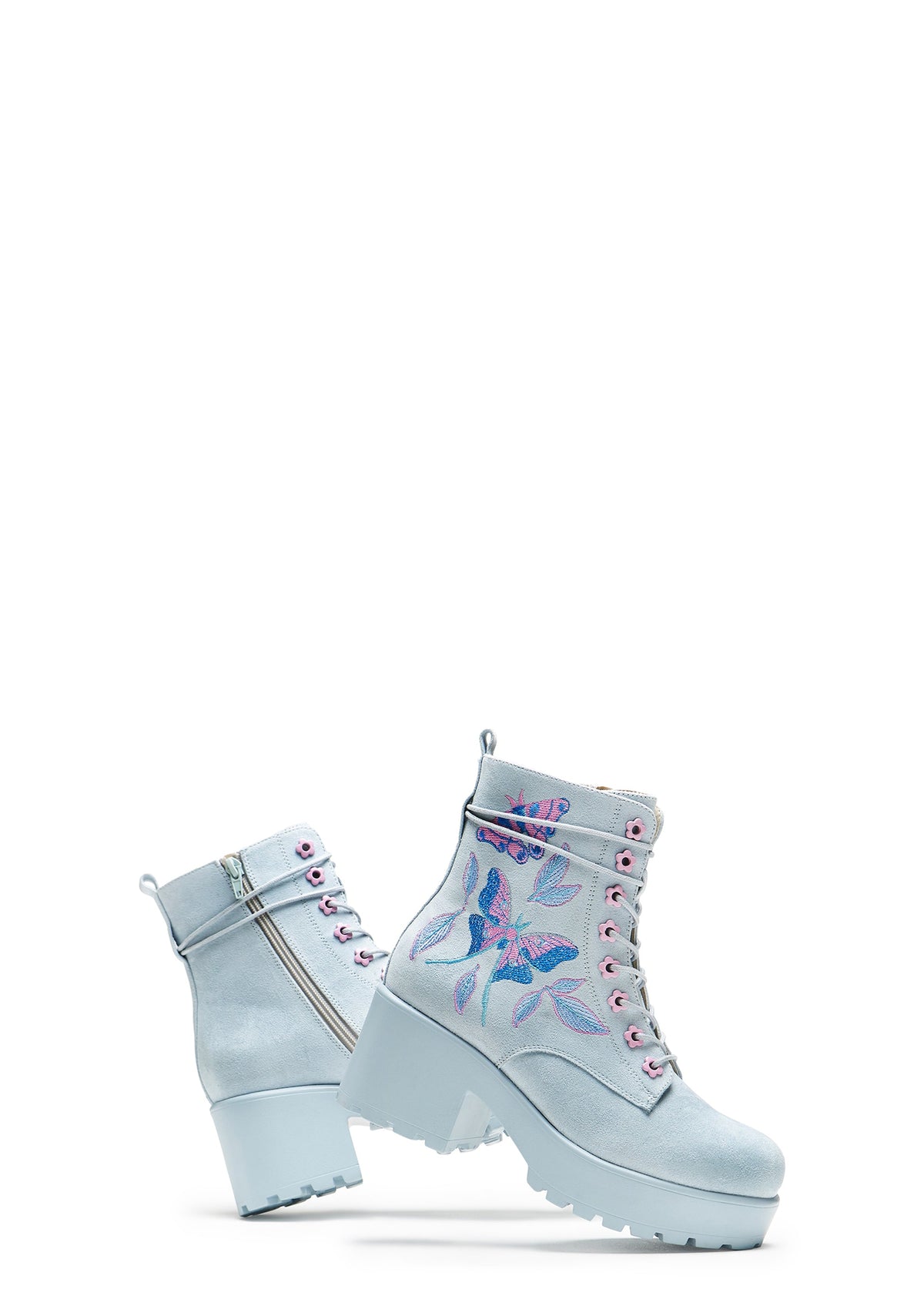 Butterfly Dune Suede Platform Military Boots