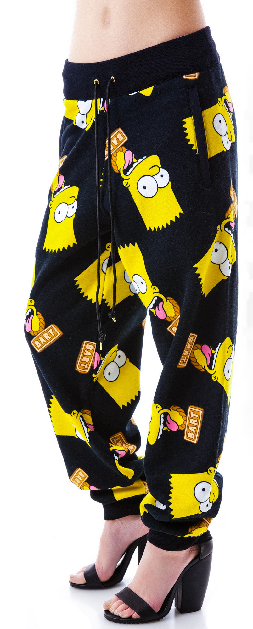 Bart Face Sweat Pants - White