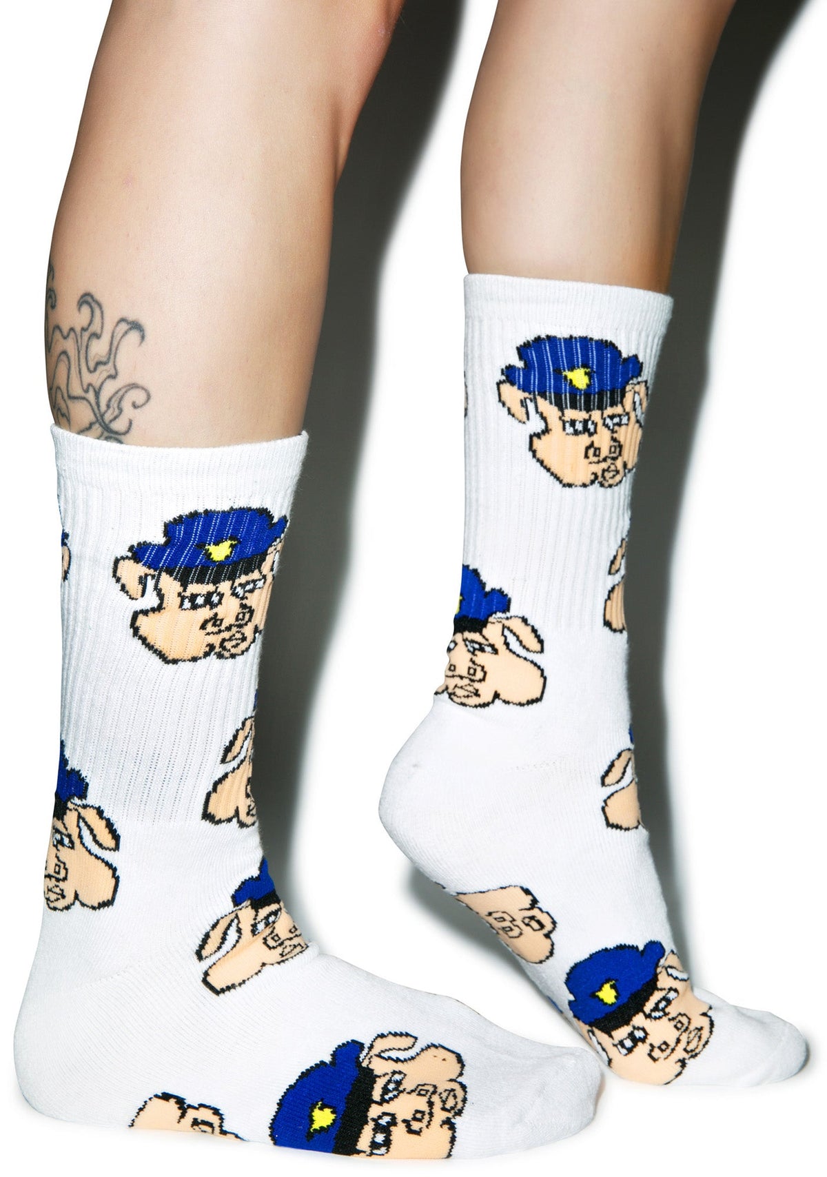 Pig Cop Socks - Black