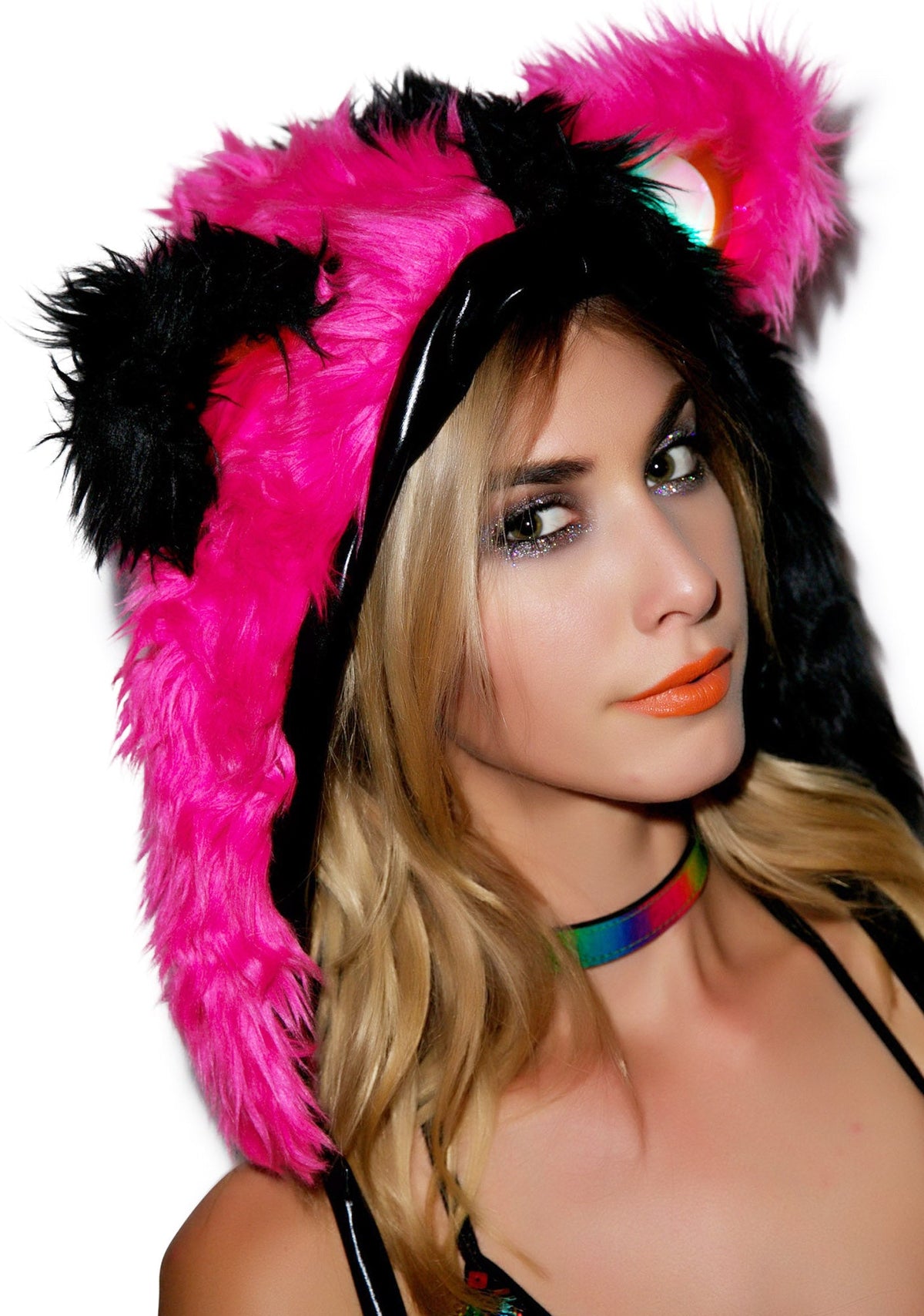 Gettin' Freaky Faux Fur Hood - Black