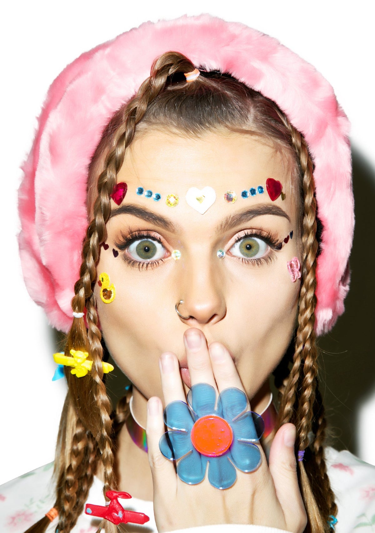 Faux Fur Ear Warmer - Pink