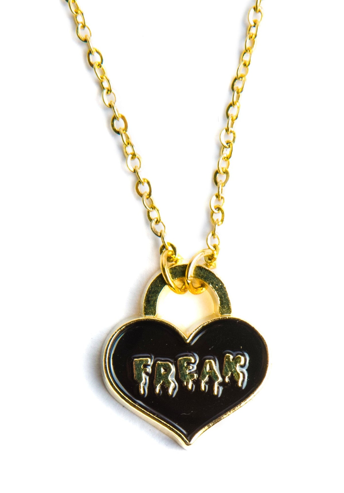 Freak Heart Necklace - Gold