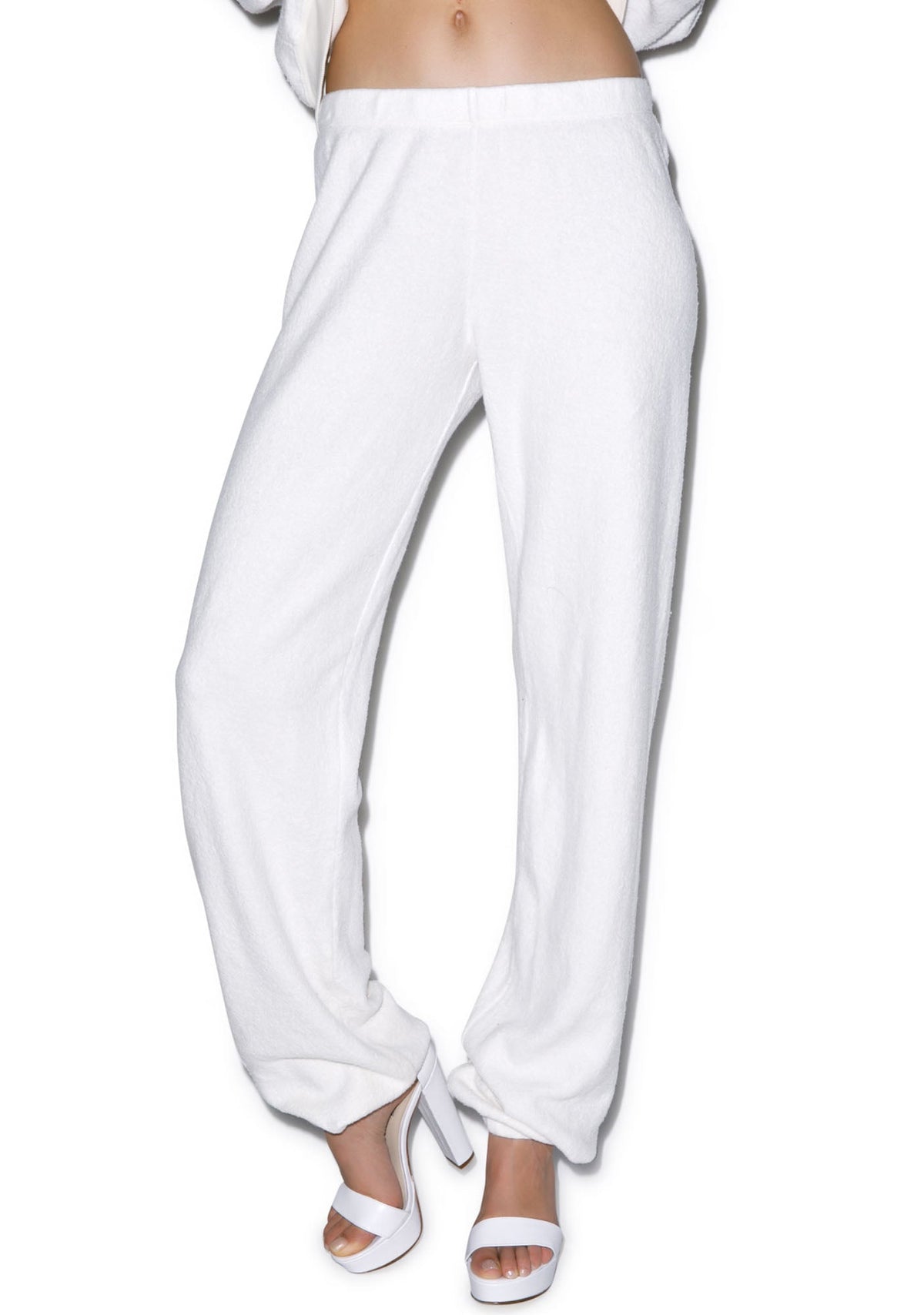 Chenille Wildfox P.E. Sweats - White