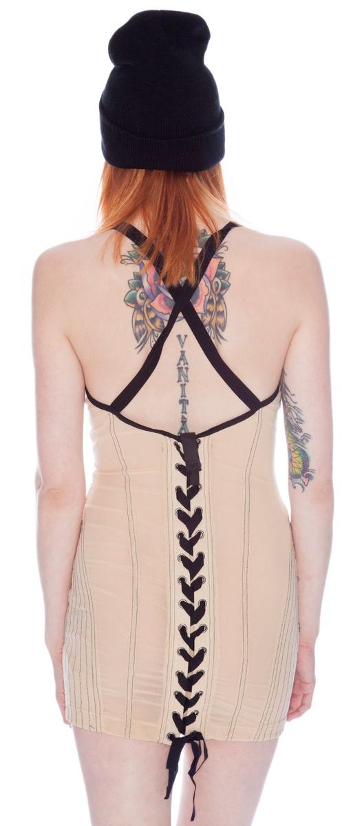 Panel Dress - Light Brown