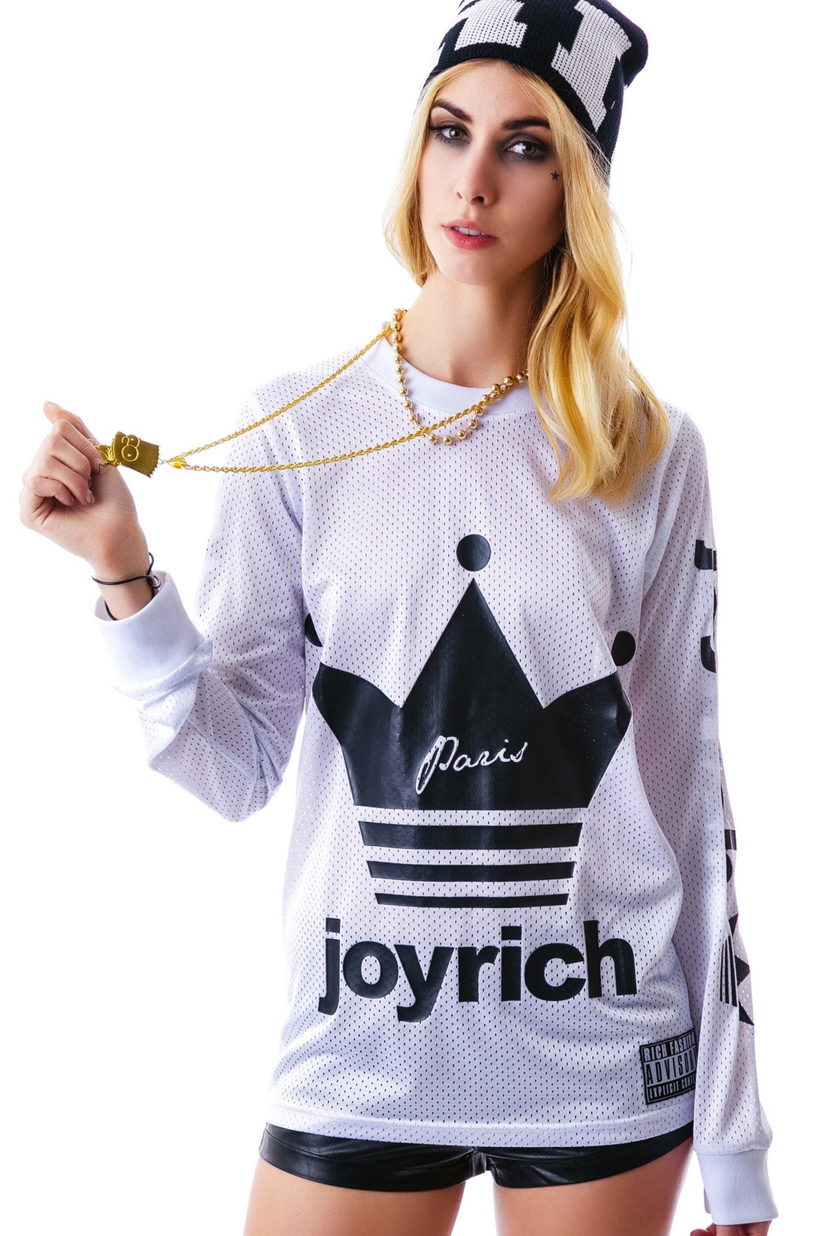 Crown Joyrich Mesh Long Sleeve Tee - Off White