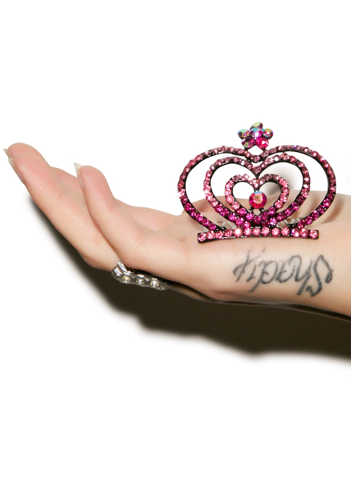 Glistining Hearts Tiara - White