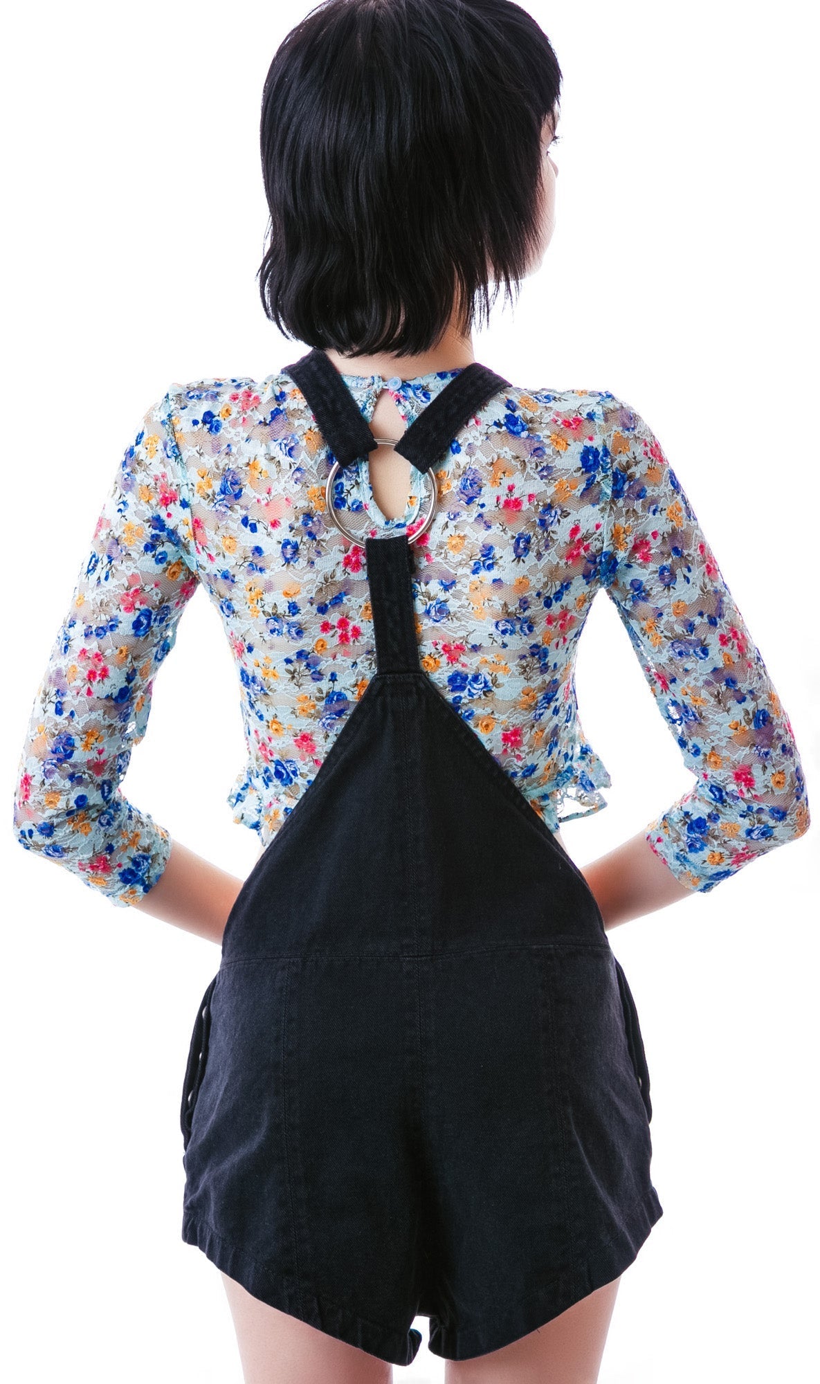 Suzie Blue Overalls - Black