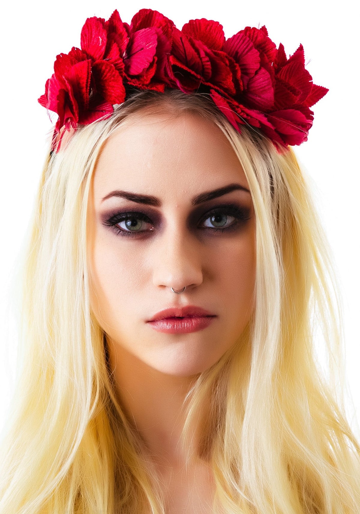 Serena Velvet Noir Crown - Red