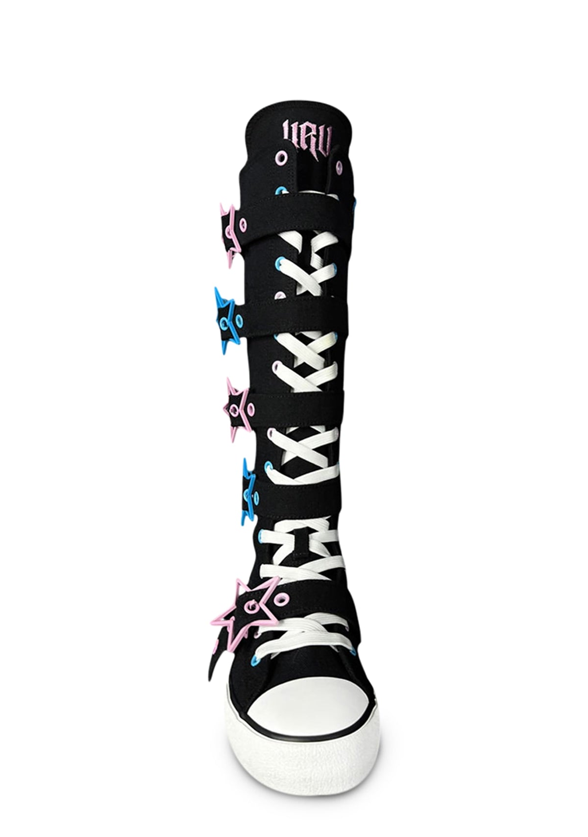 Rawr XD Stars Knee High Sneakers - Pink/Blue