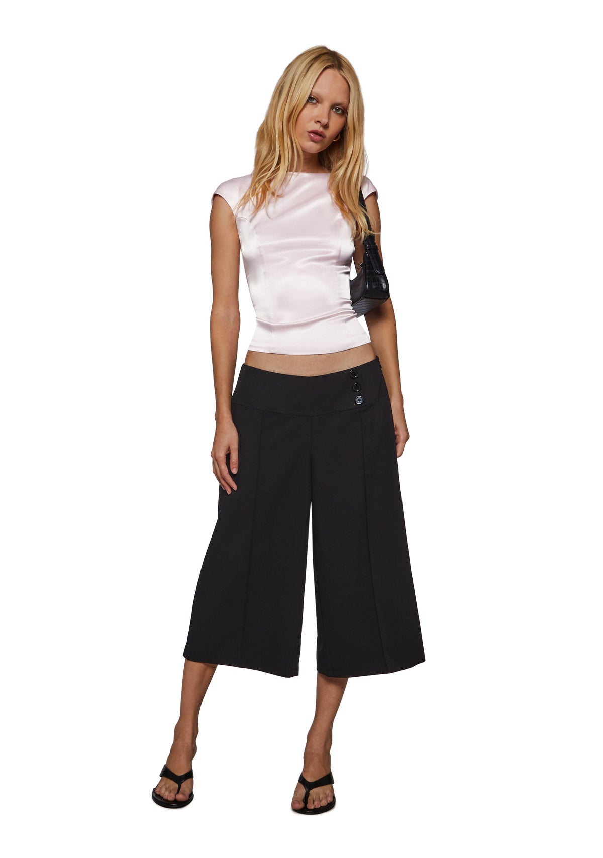 Jenna Low Rise Wide Leg Capris