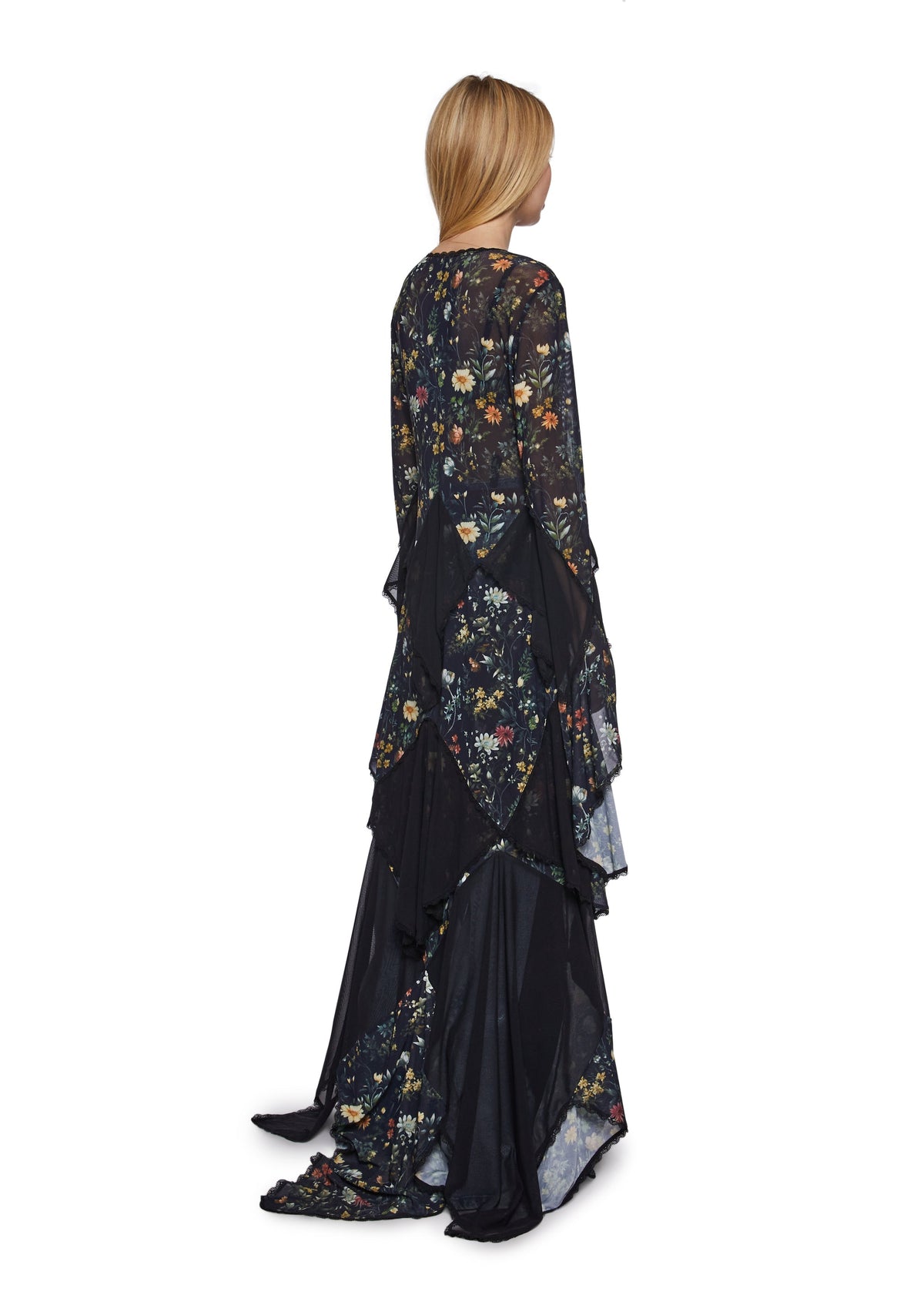 Bohemian Woman Floral Duster