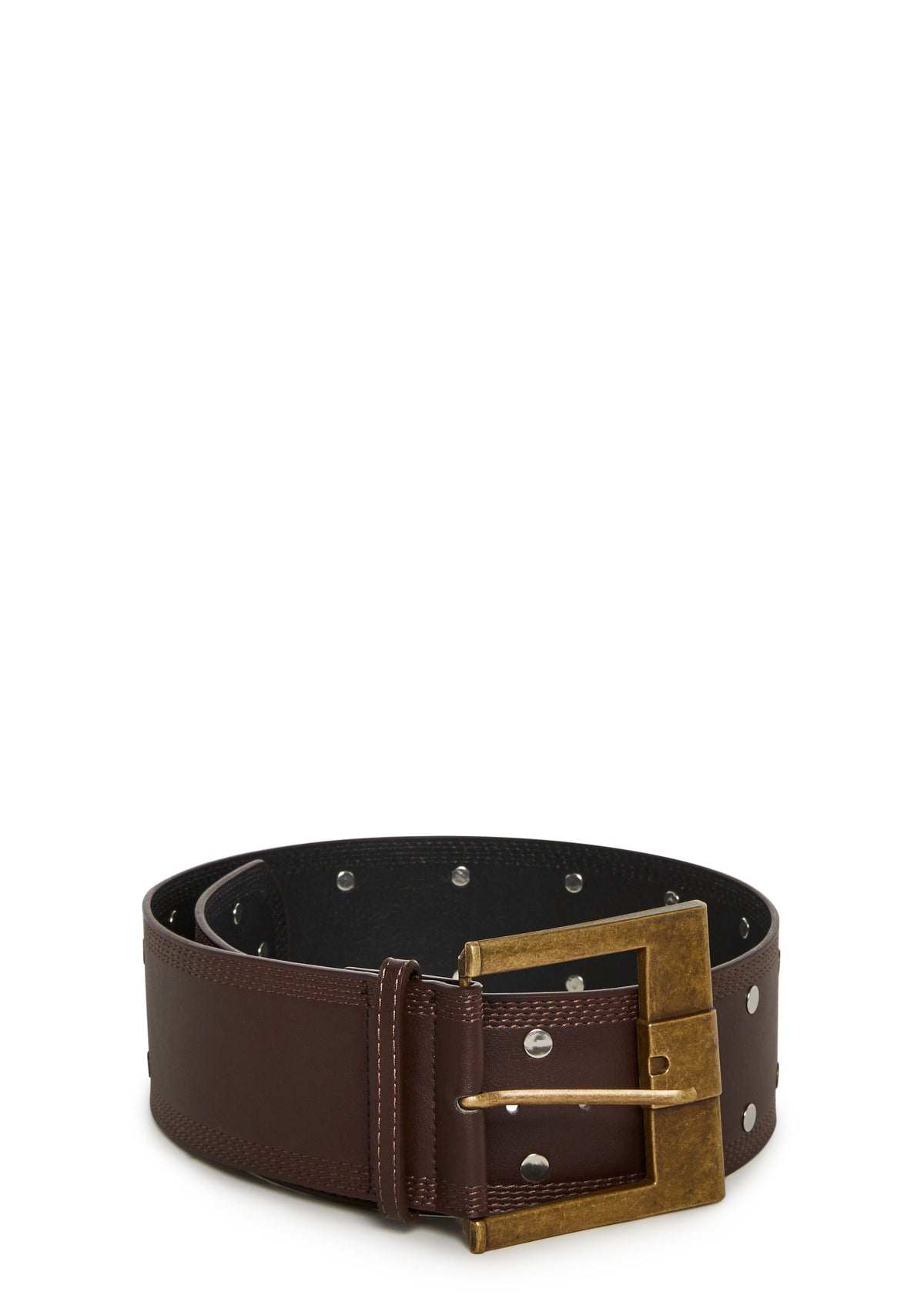 Mix Metal Studded Wide Belt