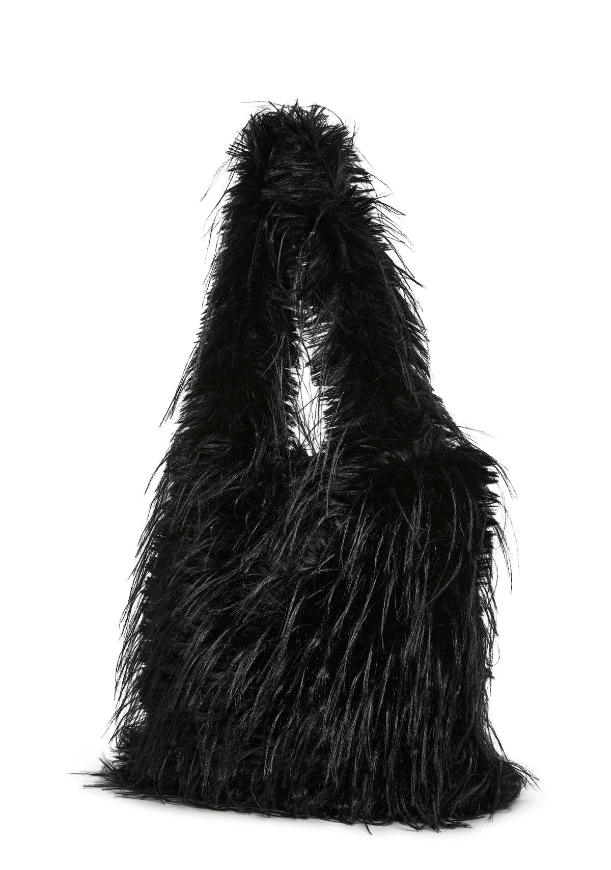 Star Dream Faux Fur Shoulder Bag - Black