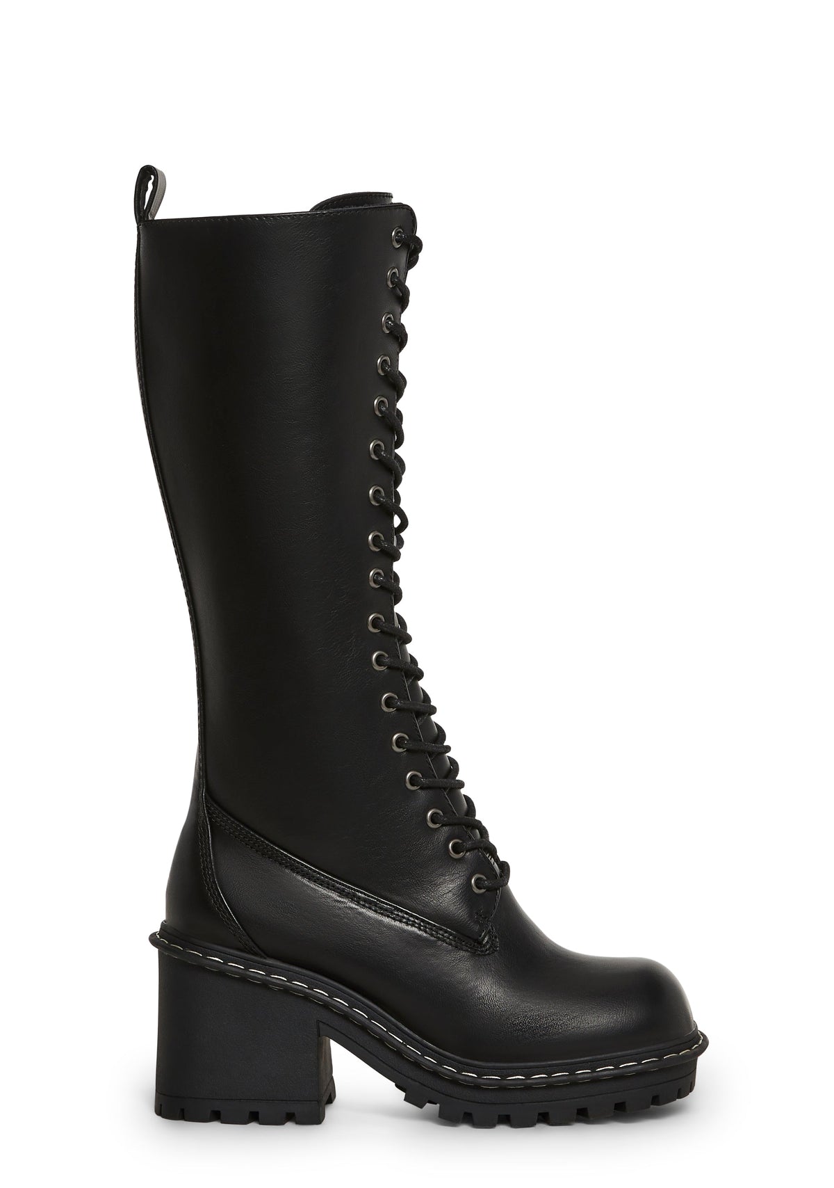 Record Shopping Knee High Boots