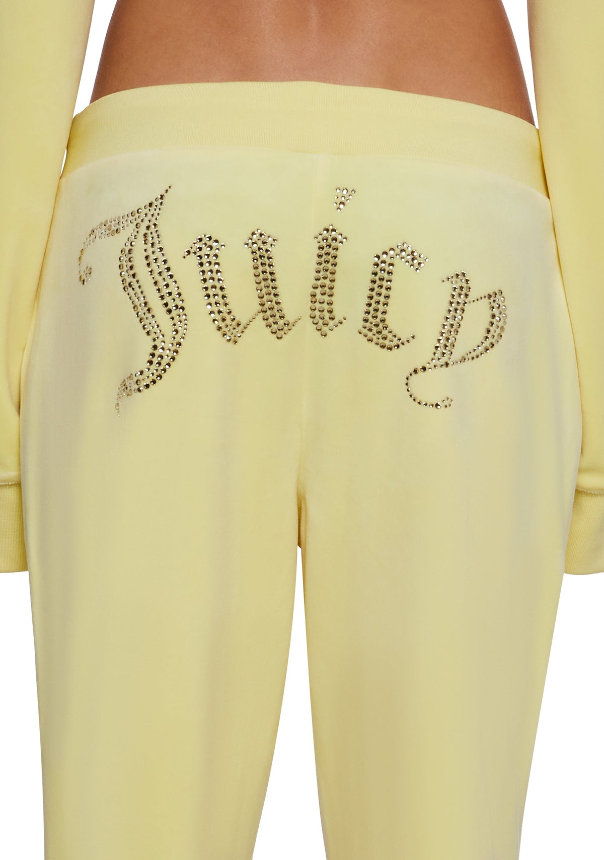 OG Big Bling Velour Track Pants - Yellow
