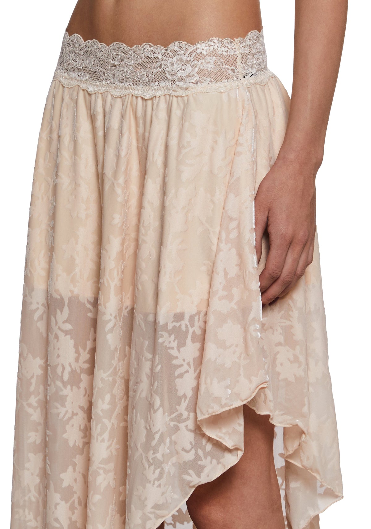 Devotion Ivory Velvet Skirt