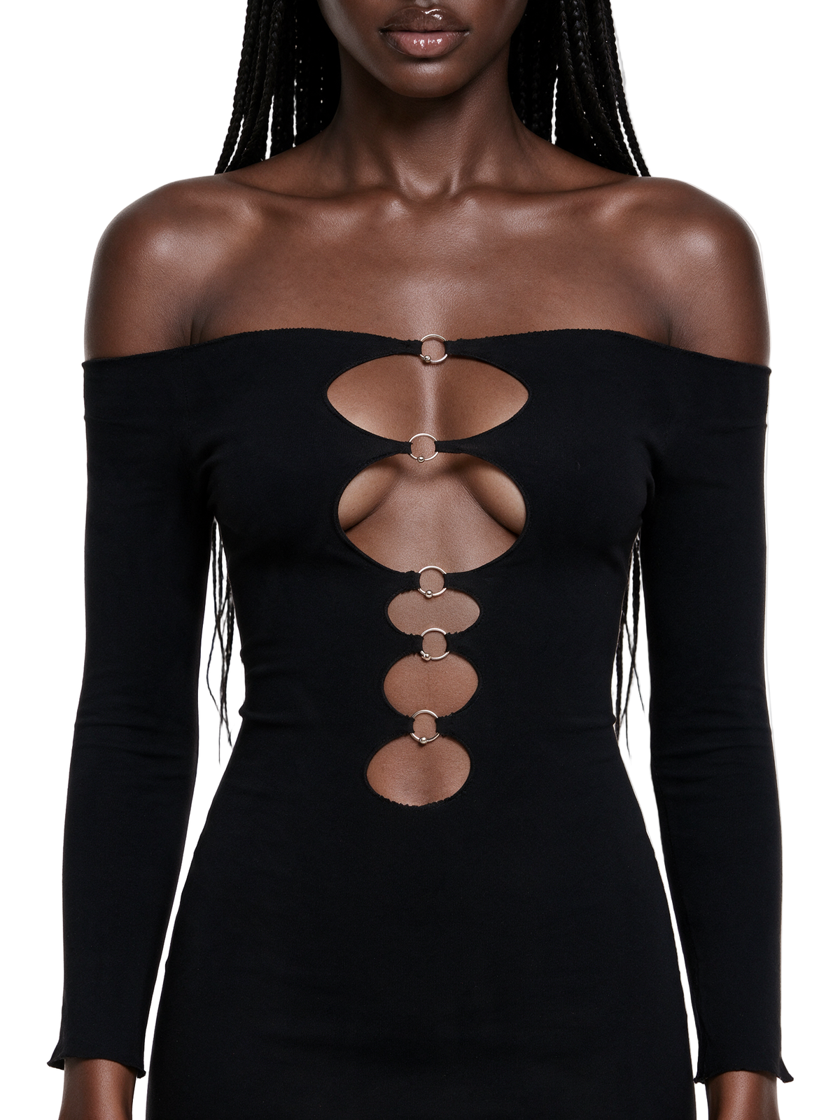 Remix Pierced Long Sleeve Mini Dress