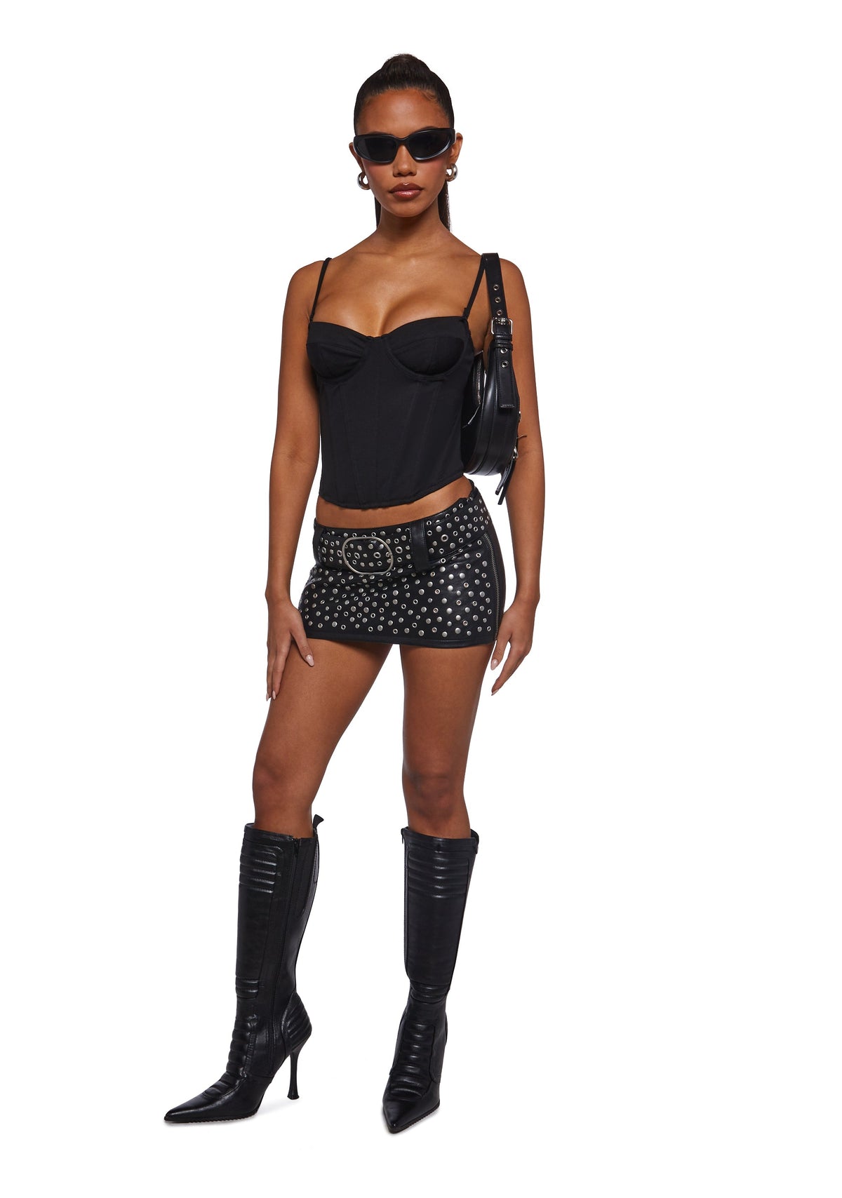 Live It Up Studded Mini Skirt