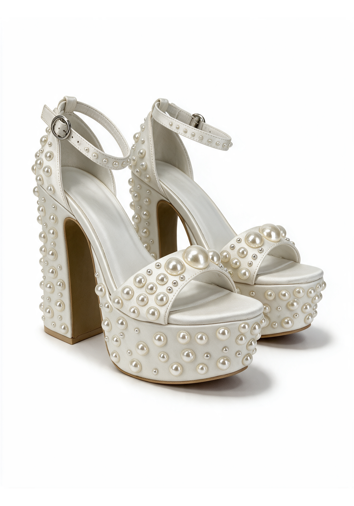 Pearl Revelation Platform Heels - Ivory