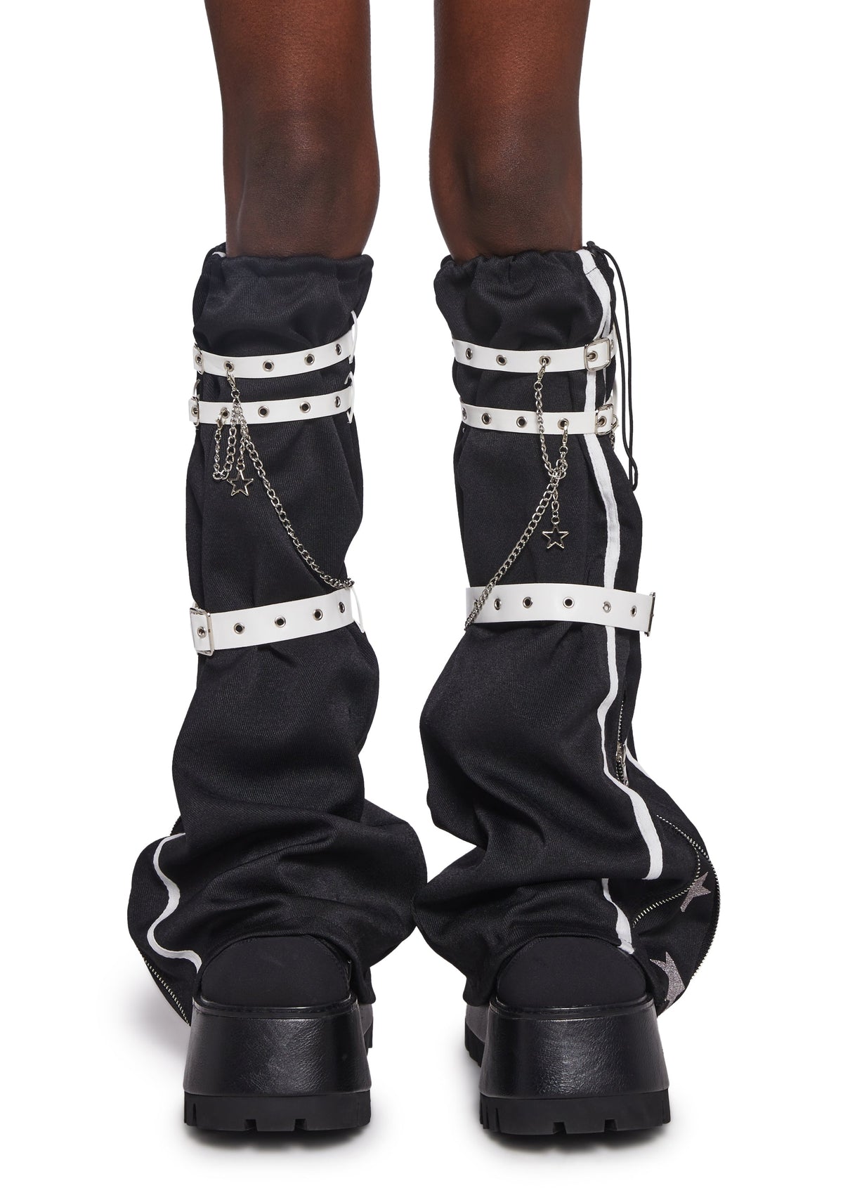 Star Point Leg Warmers With Buckles