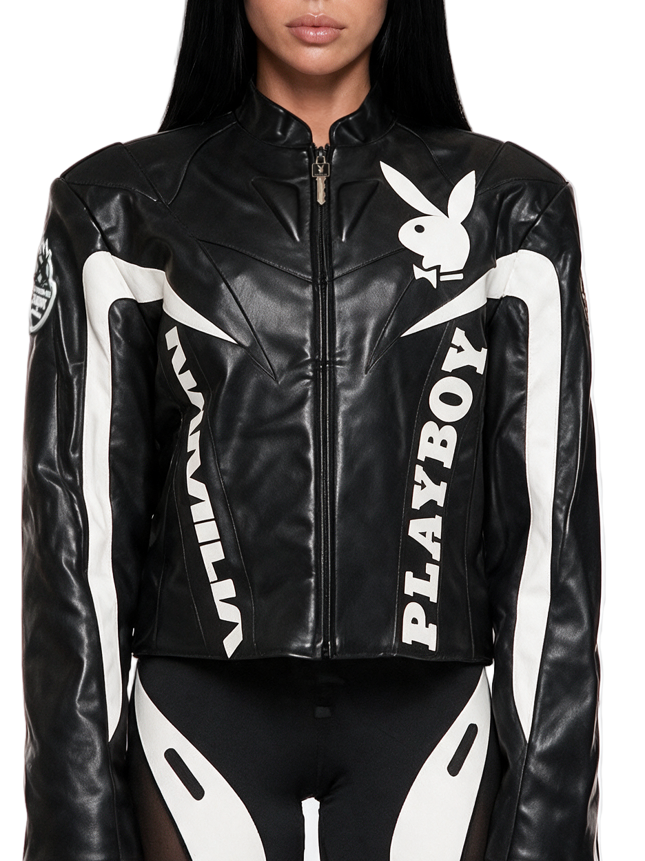 Playboy Moto Jacket - Black