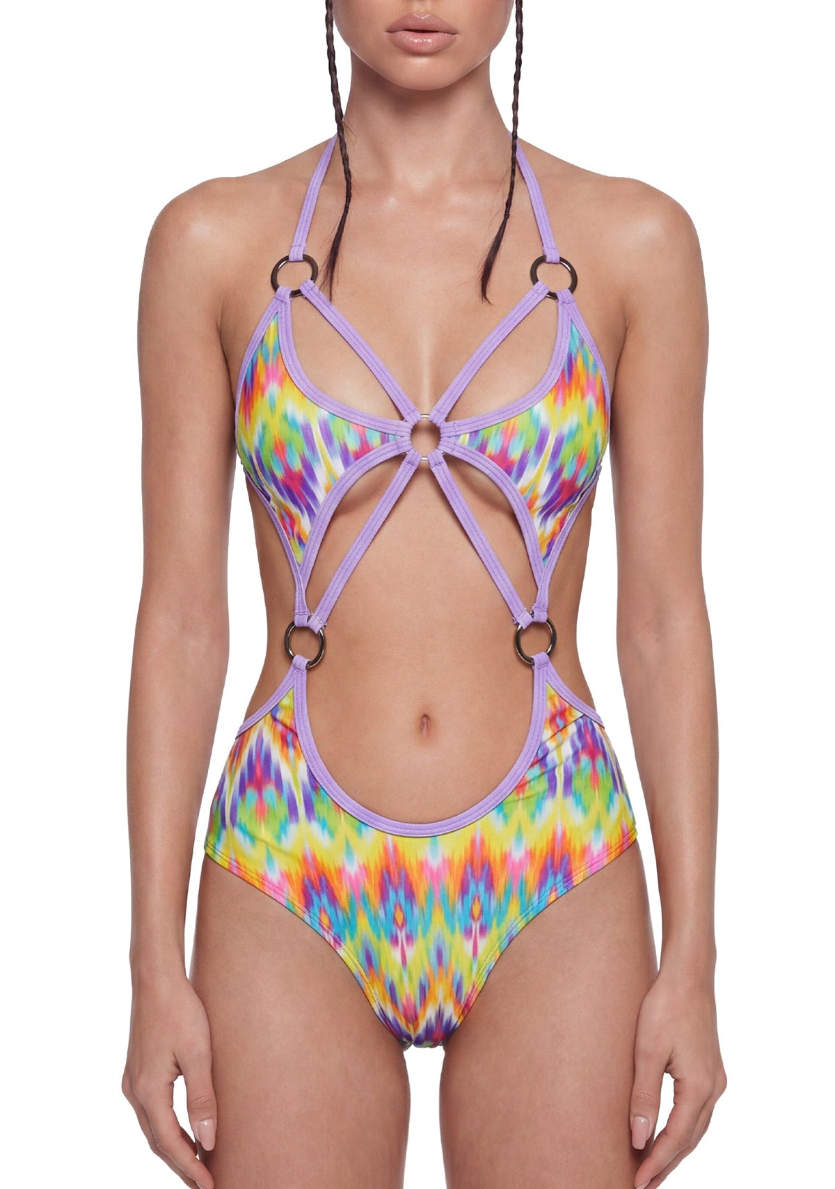 Neon Pop O-Ring Spandex Bodysuit