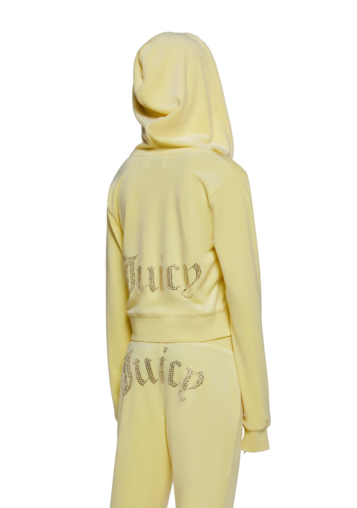 OG Big Bling Velour Hoodie - Yellow