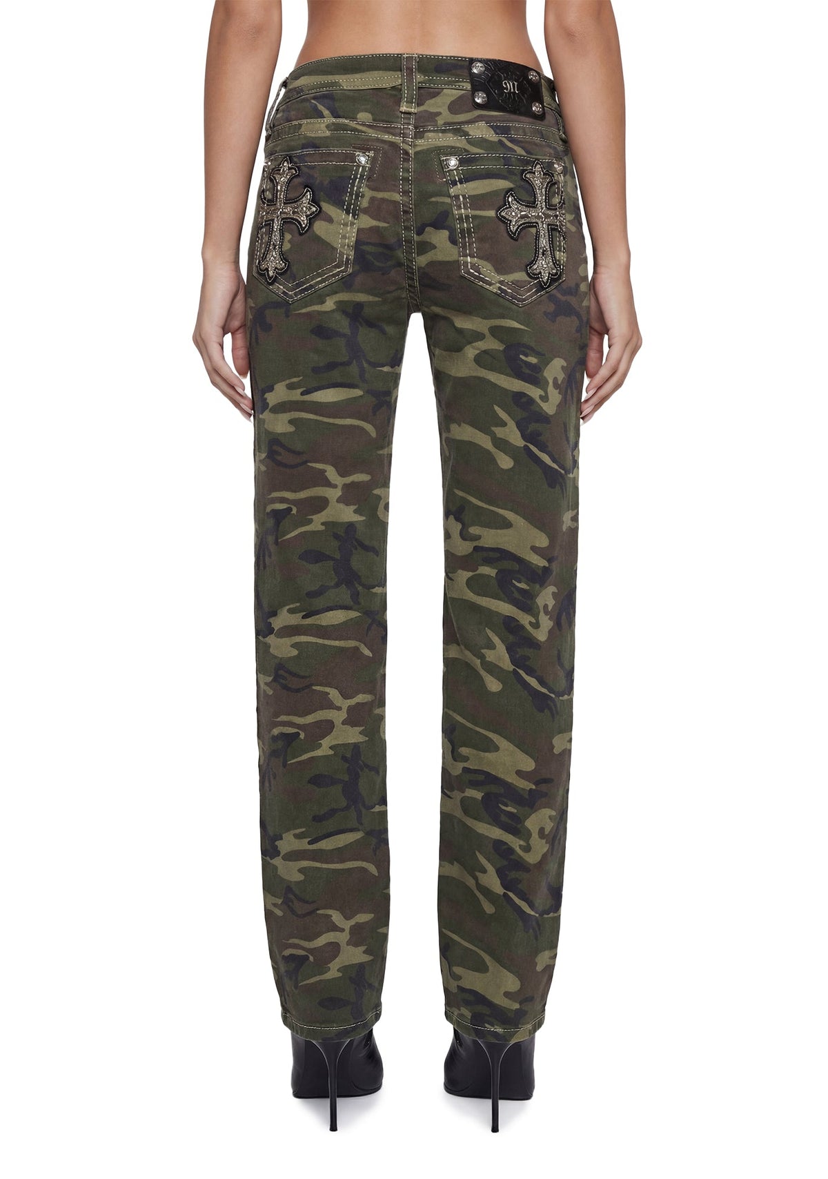 Saint Camo Slim Wide Leg Jeans 34"