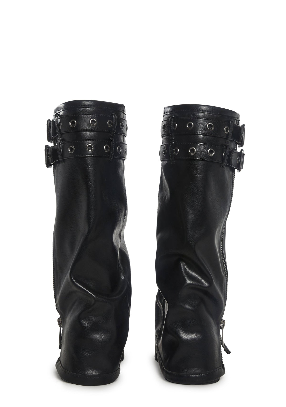 Warp Knee High Pant Boots - Black