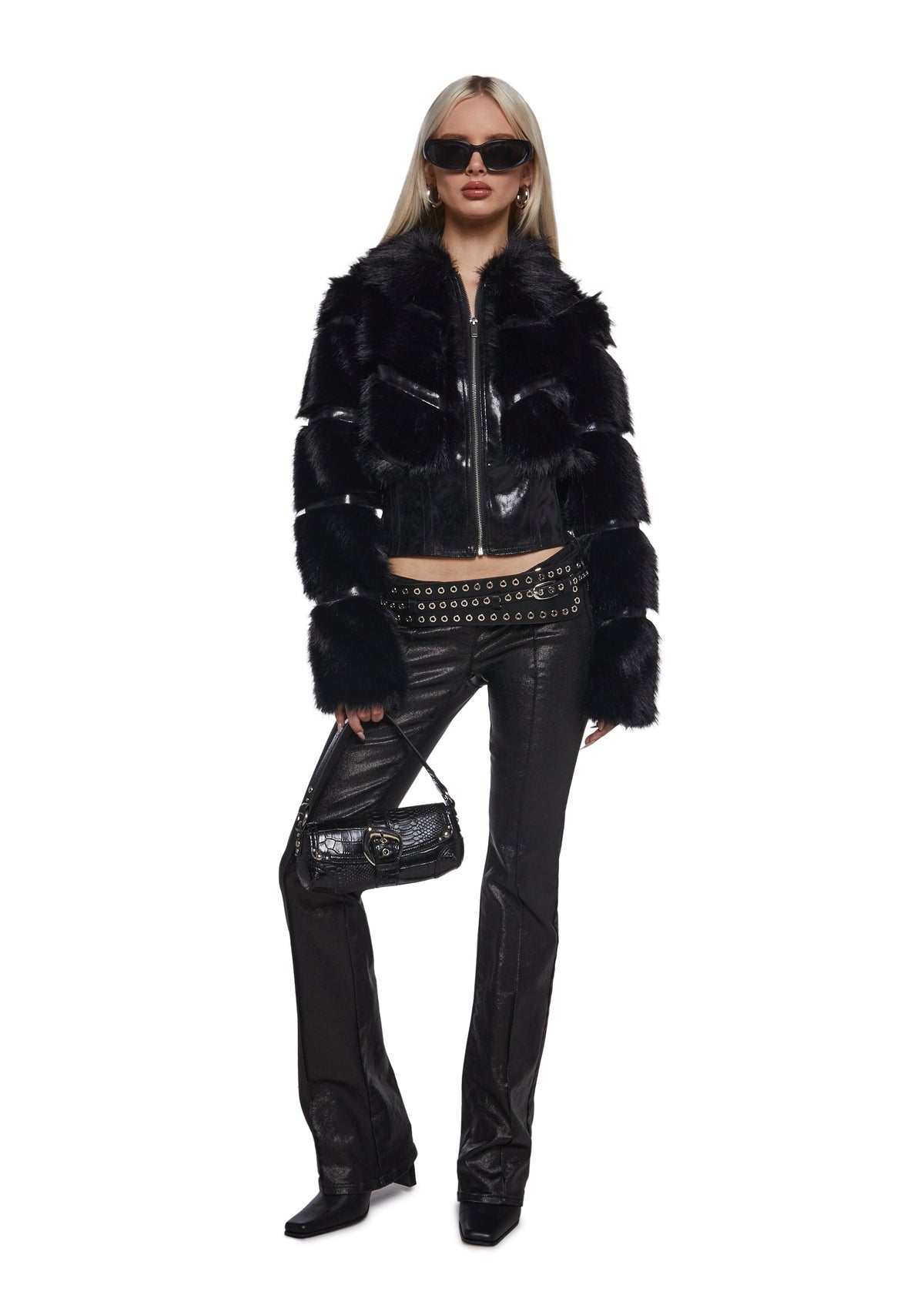 Star Power Faux Fur Jacket