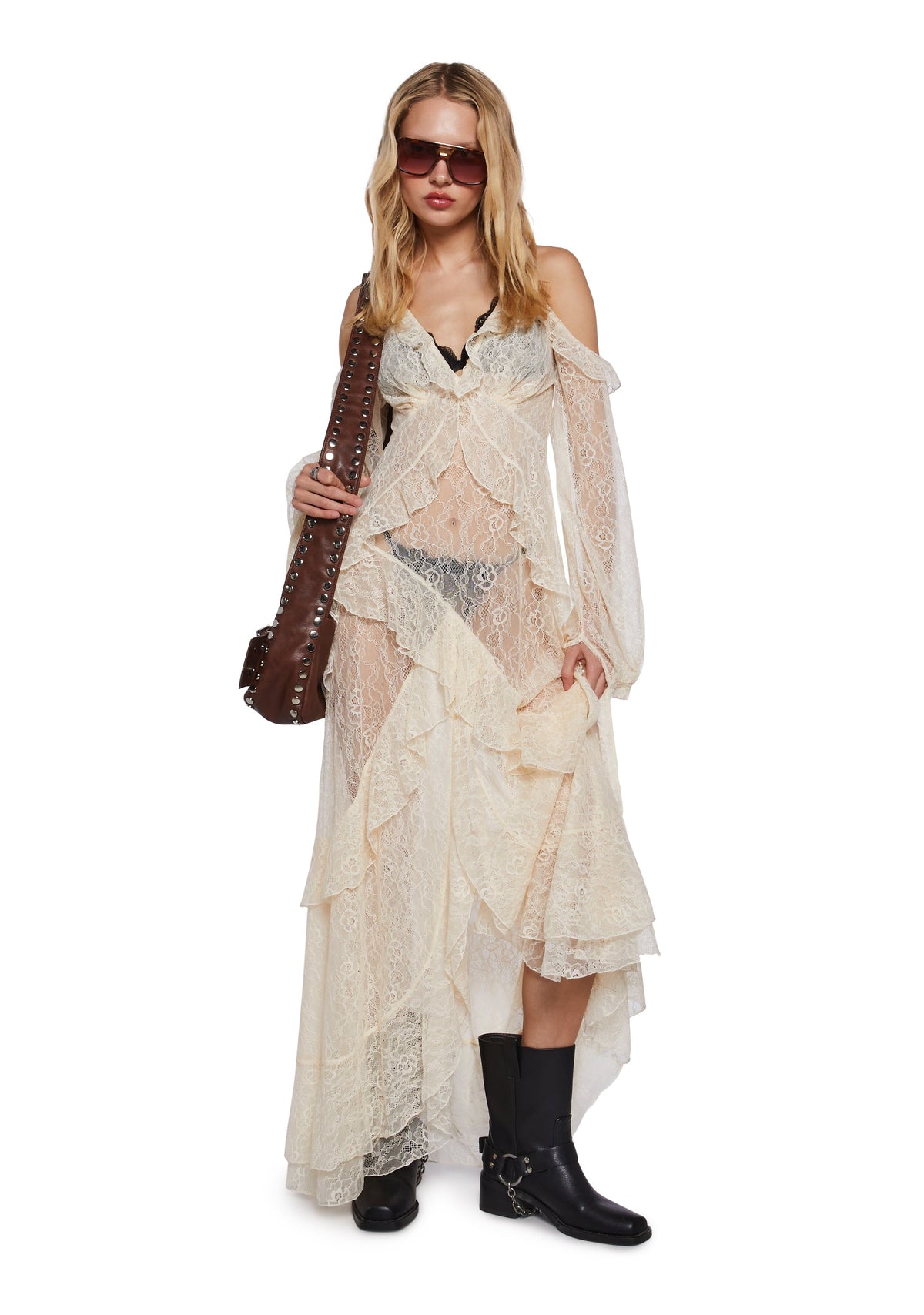Desert Mirage Lace Maxi Dress
