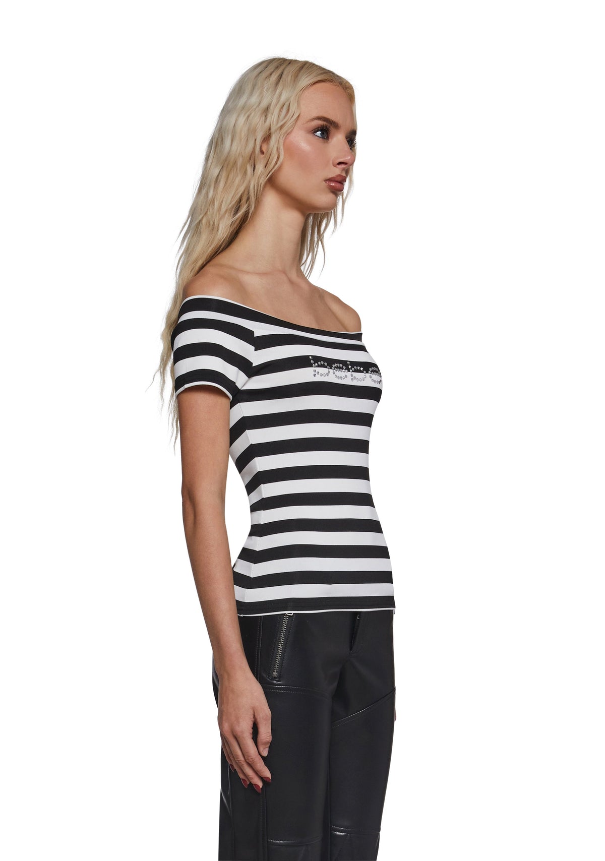 Off The Shoulder Striped Top