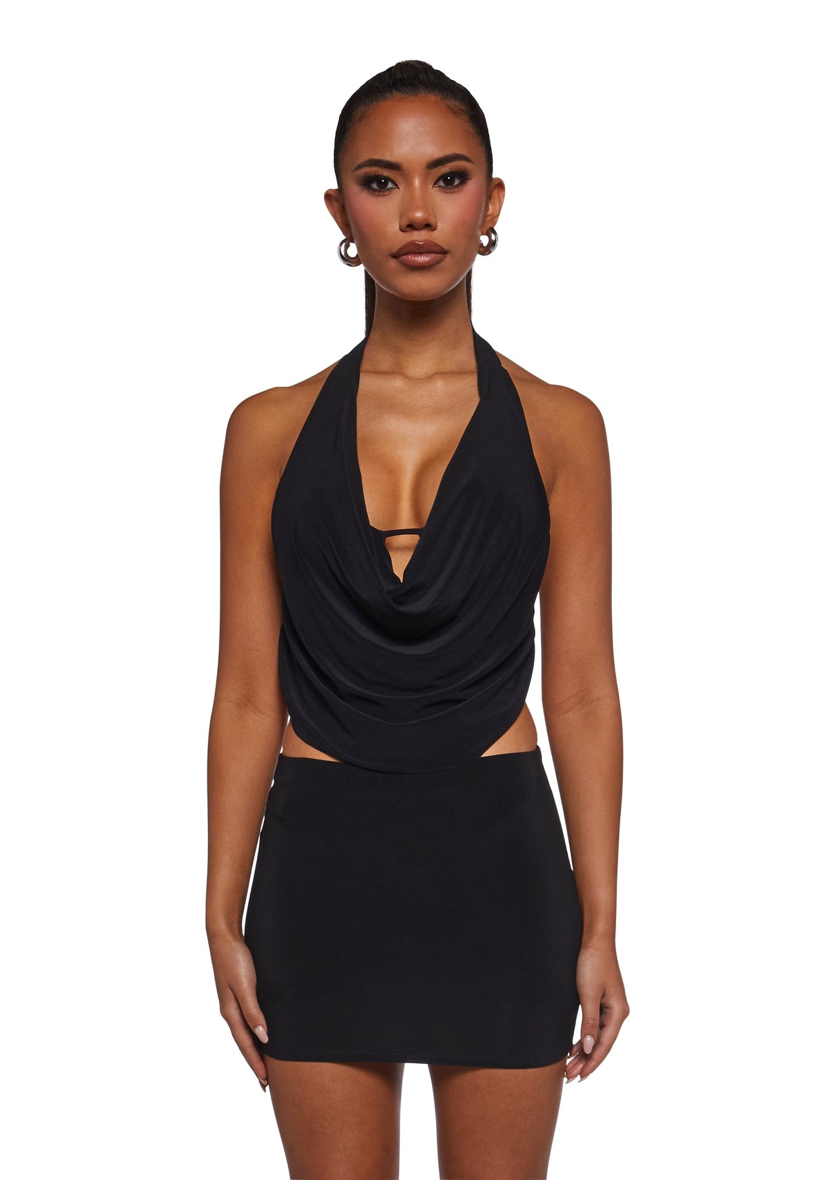 Chart Topper Skirt Set - Black