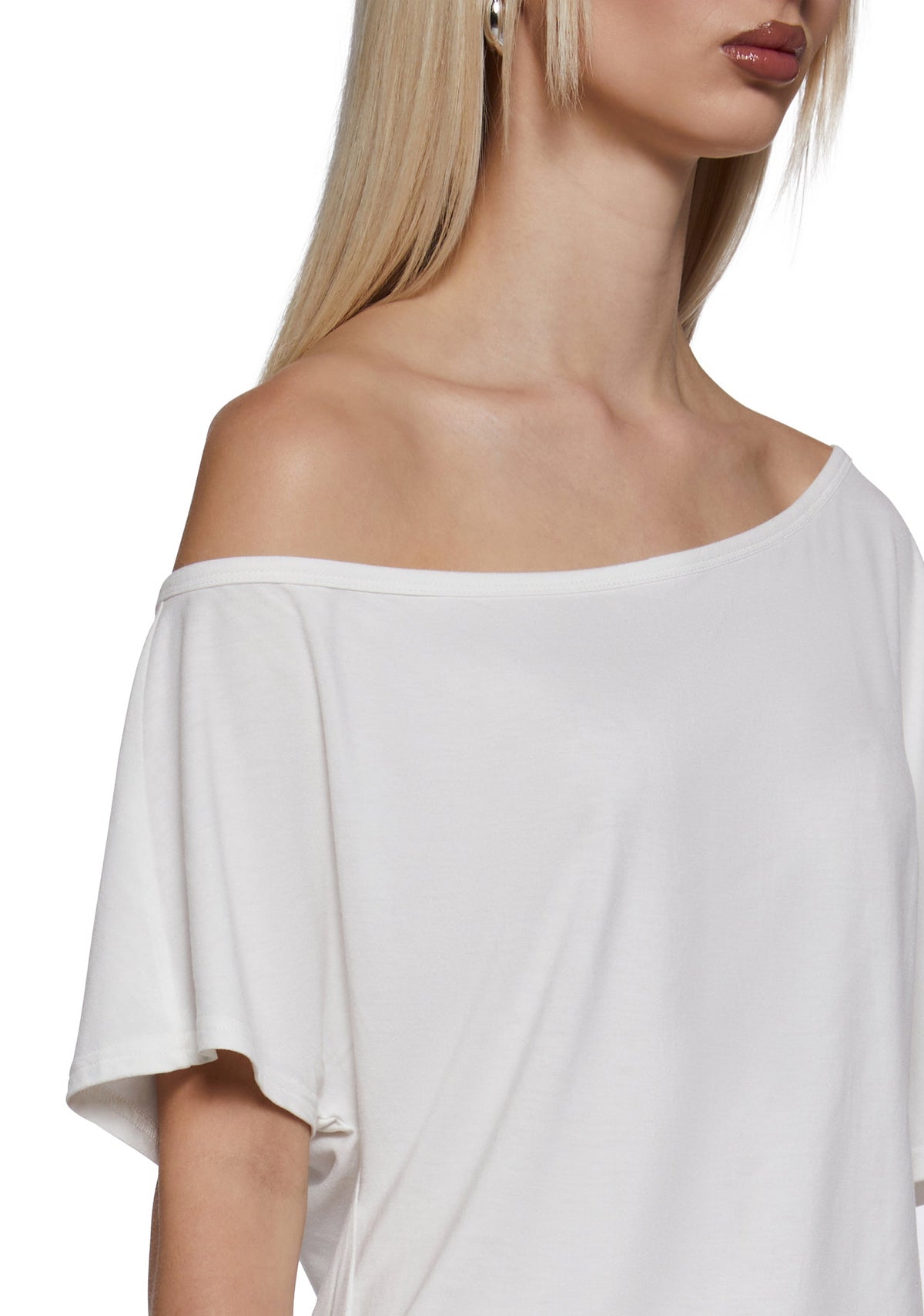 Flirting Over Oversized Tee - White