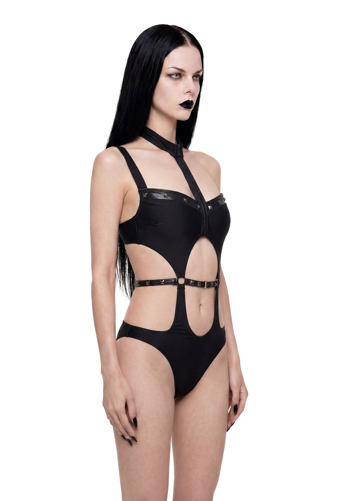 Chainreactor Studded Cut Out Bodysuit